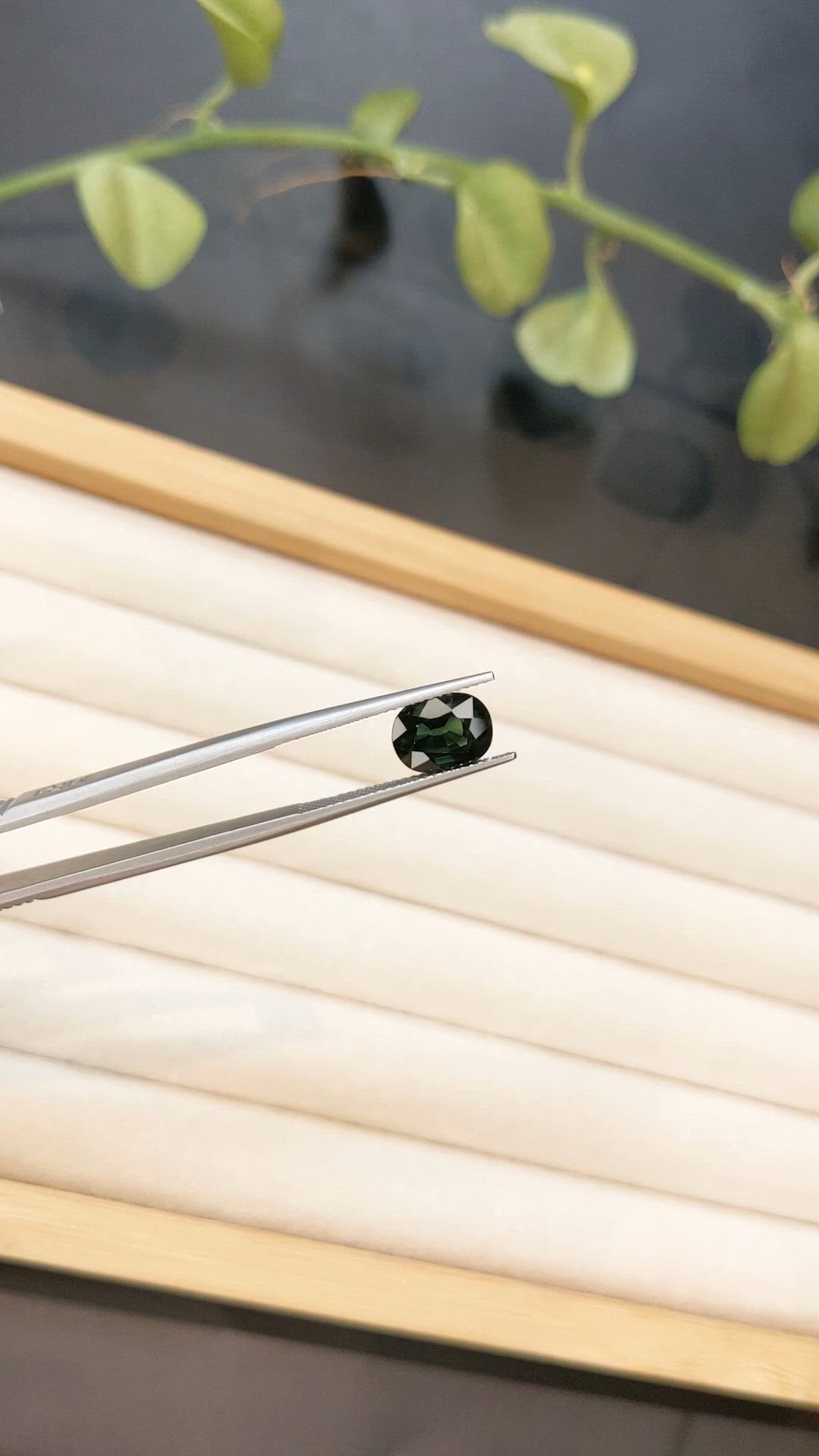 2.48 Ct. Green Sapphire from Ceylon (Sri Lanka) Size Video