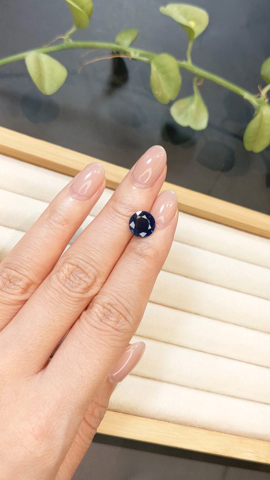 2.85 Ct. Blue Sapphire from Ceylon (Sri Lanka) Size Video