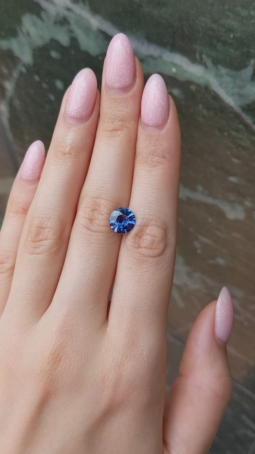 2.97 Ct. Blue Sapphire from Ceylon (Sri Lanka) Size Video