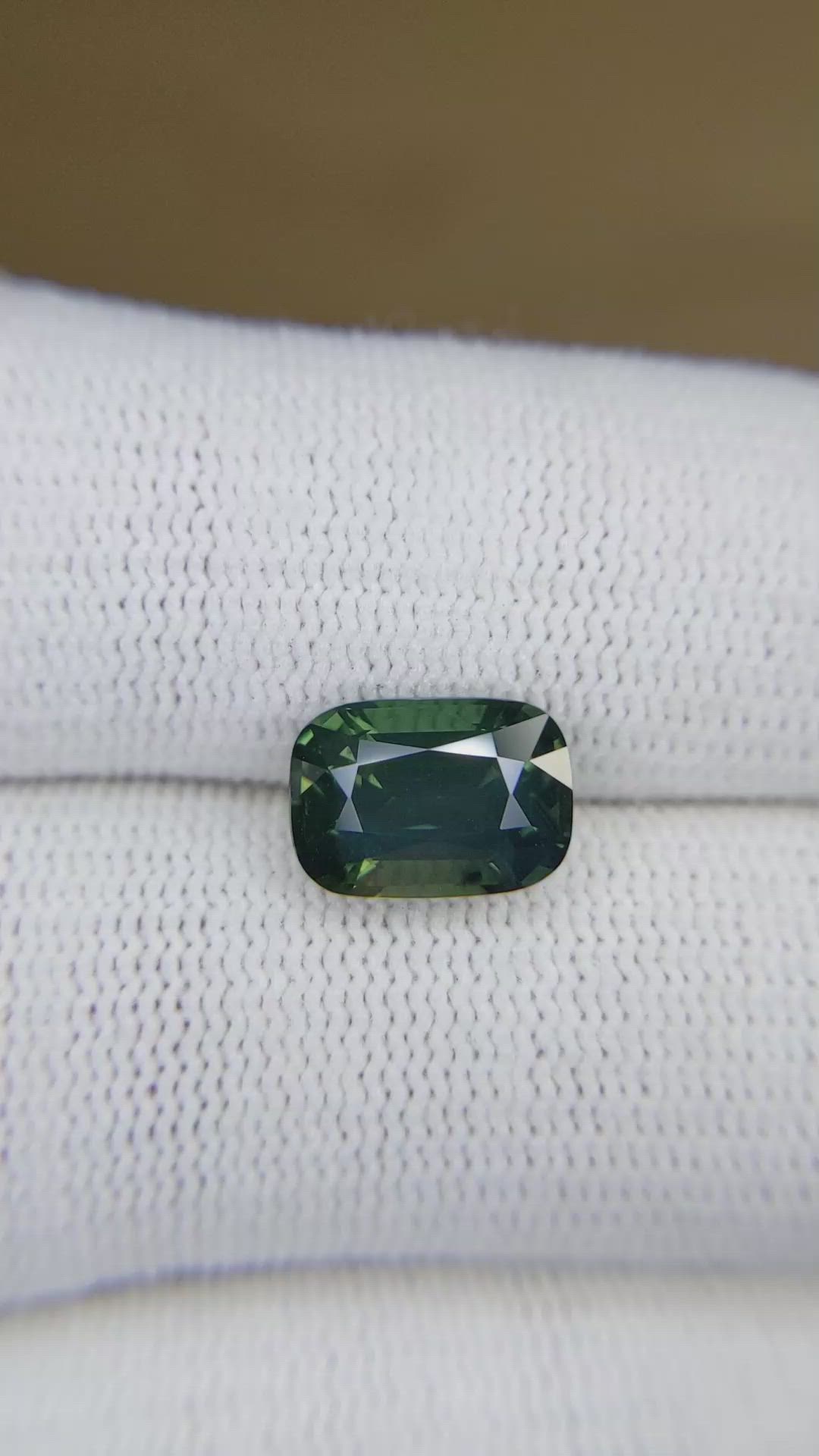 4.01 Ct. Green Sapphire from Australia Size Video