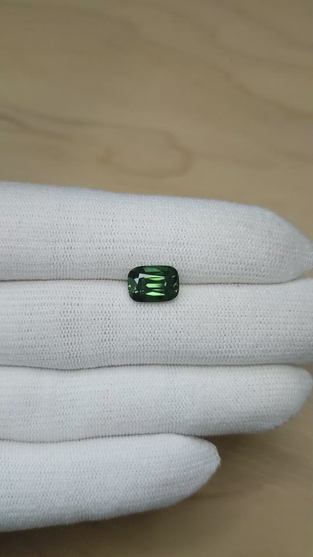 4.01 Ct. Green Sapphire from Australia Size Video