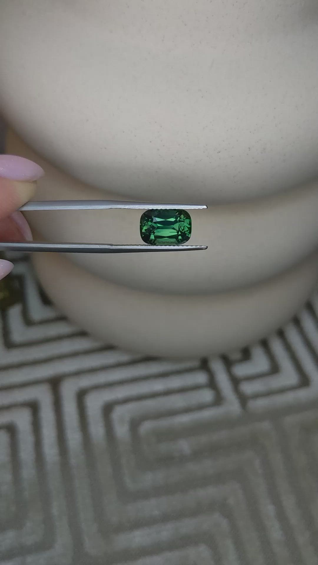 4.01 Ct. Green Sapphire from Australia Size Video