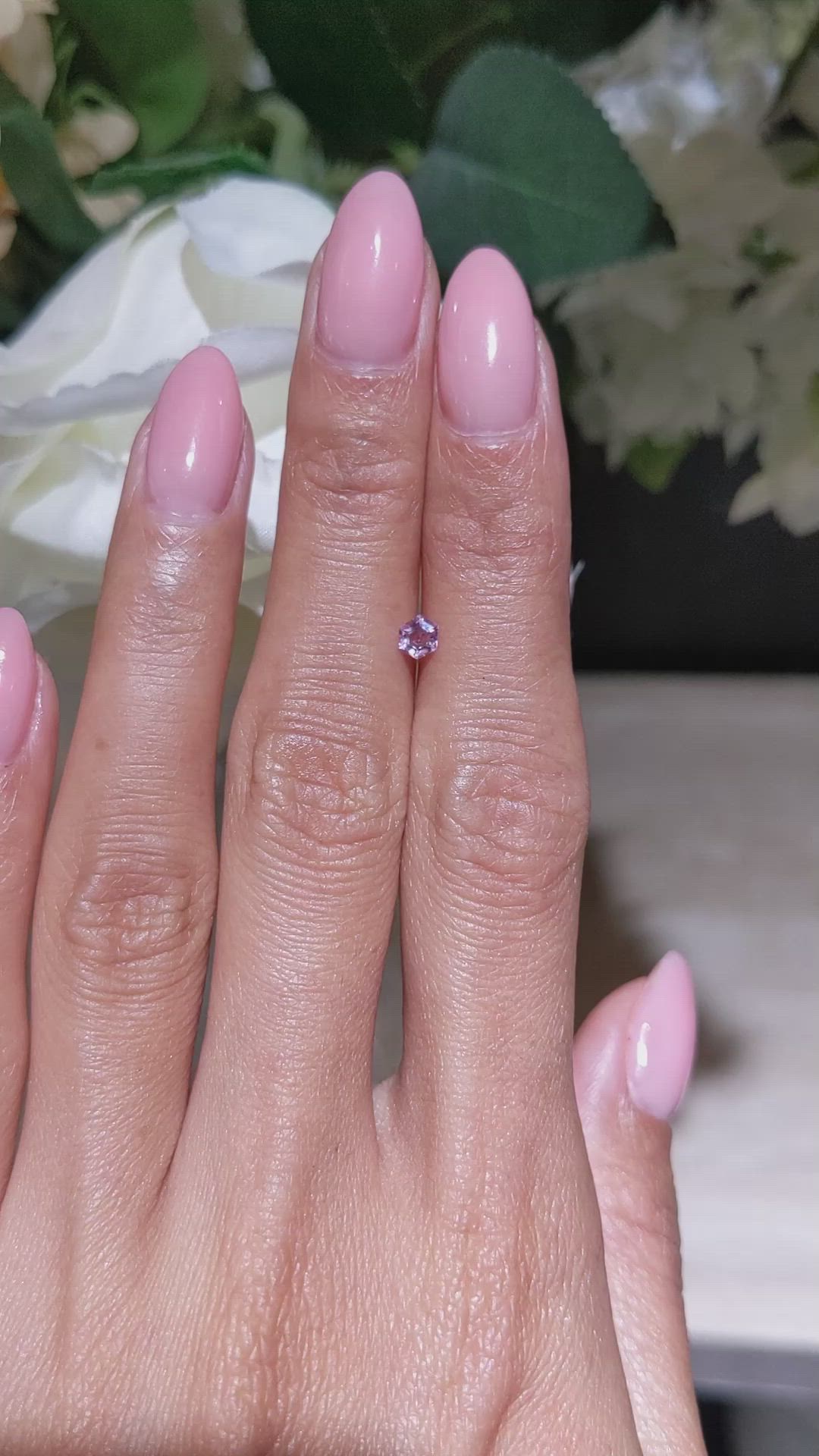 0.25 Ct. Pink Sapphire from Ceylon (Sri Lanka) Size Video