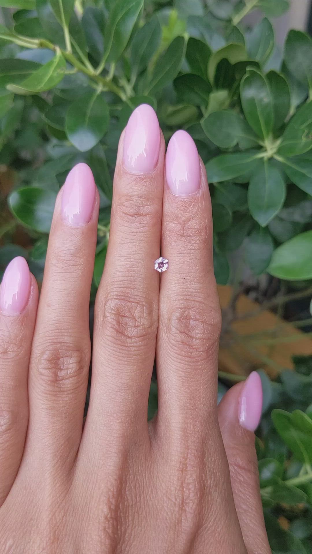 0.25 Ct. Pink Sapphire from Ceylon (Sri Lanka) Size Video
