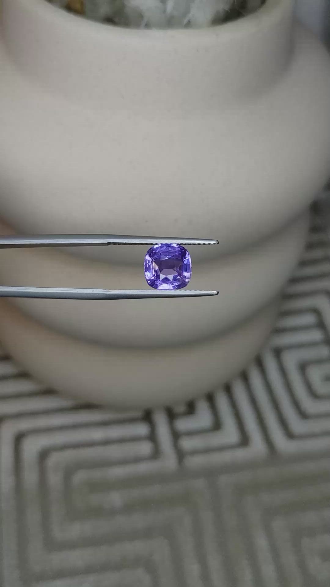 2.76 Ct. Purple Sapphire from Ceylon (Sri Lanka) Size Video