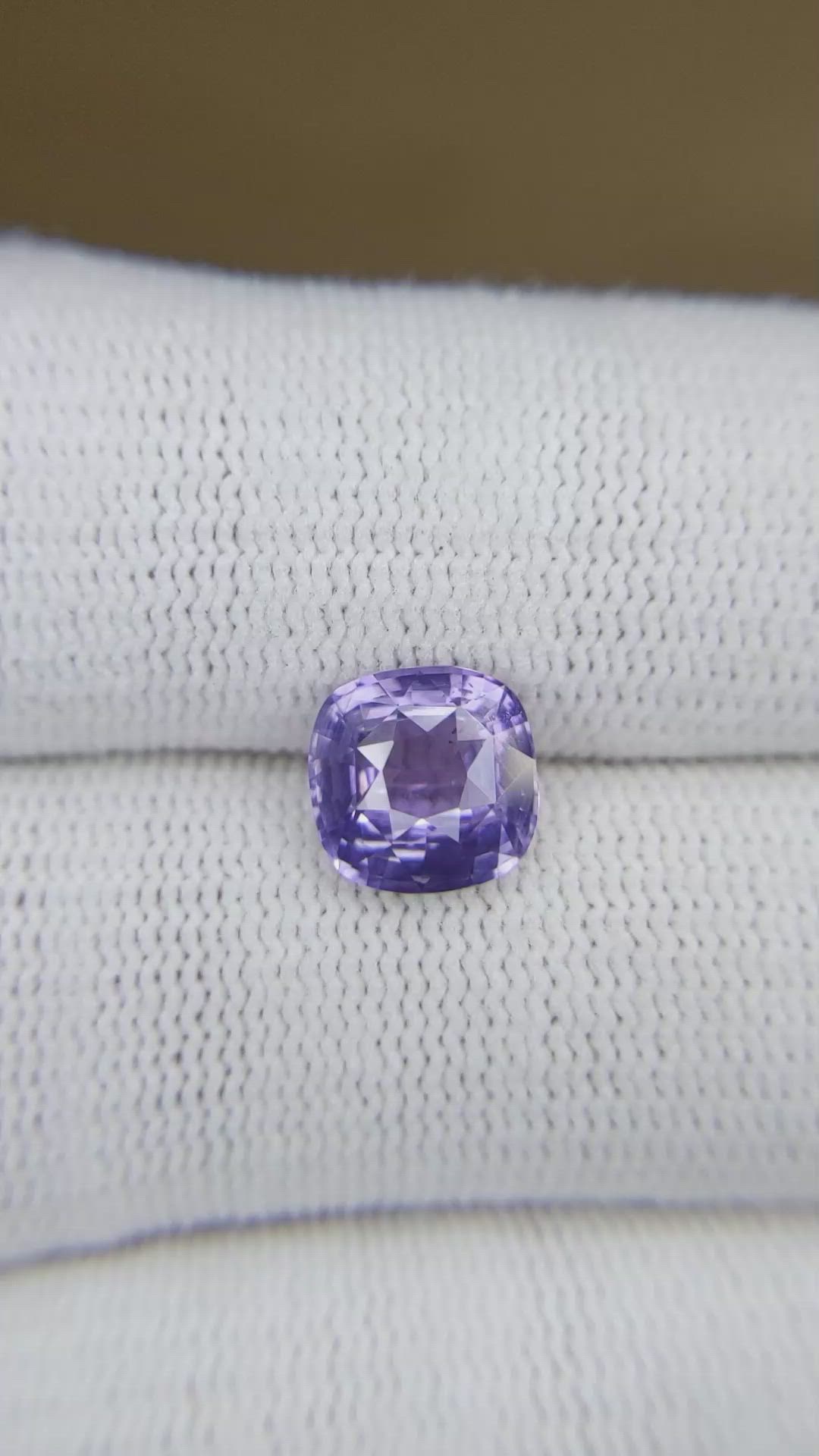 2.76 Ct. Purple Sapphire from Ceylon (Sri Lanka) Size Video