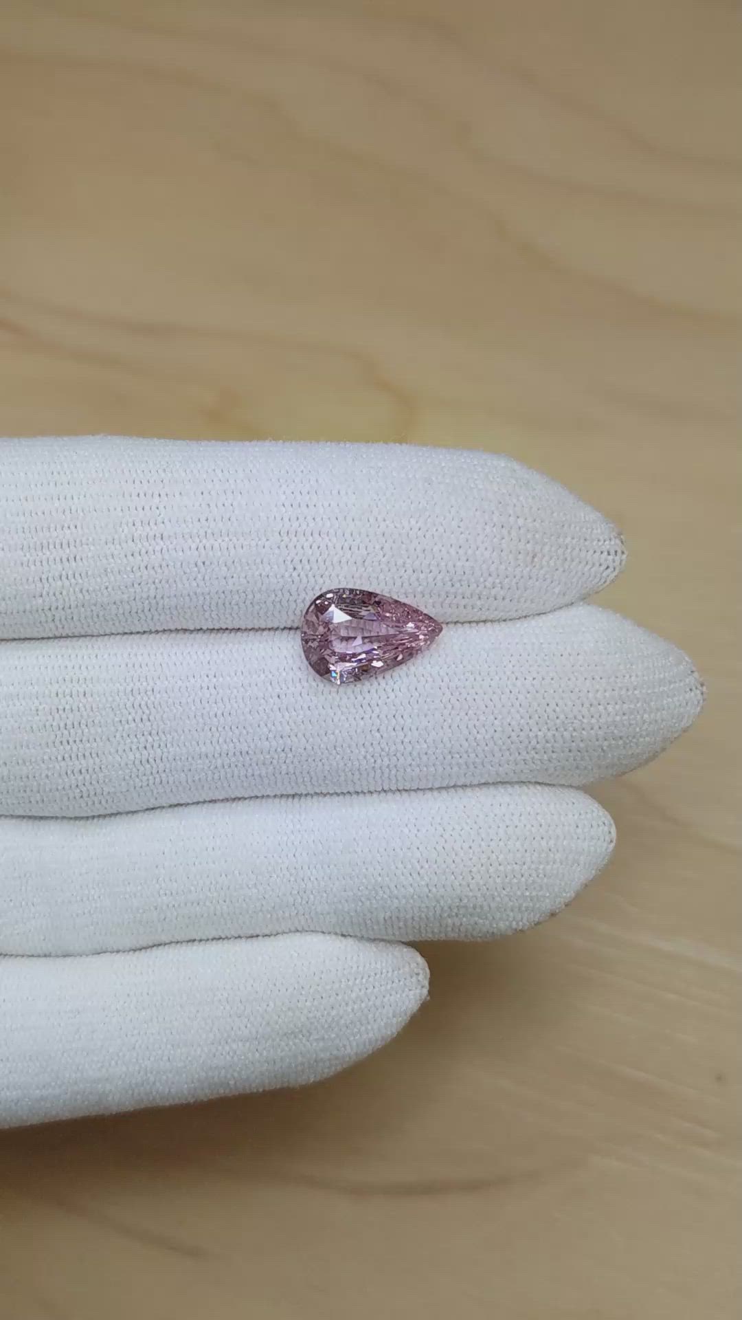 4.11 Ct. Purplish Pink Sapphire from Ceylon (Sri Lanka) Size Video