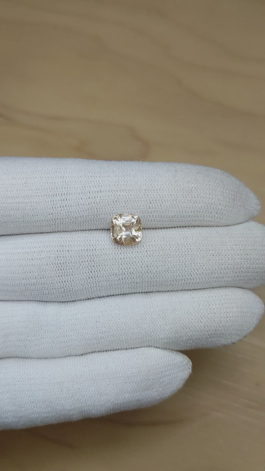 3.03 Ct. Peach Sapphire from Ceylon (Sri Lanka) Size Video