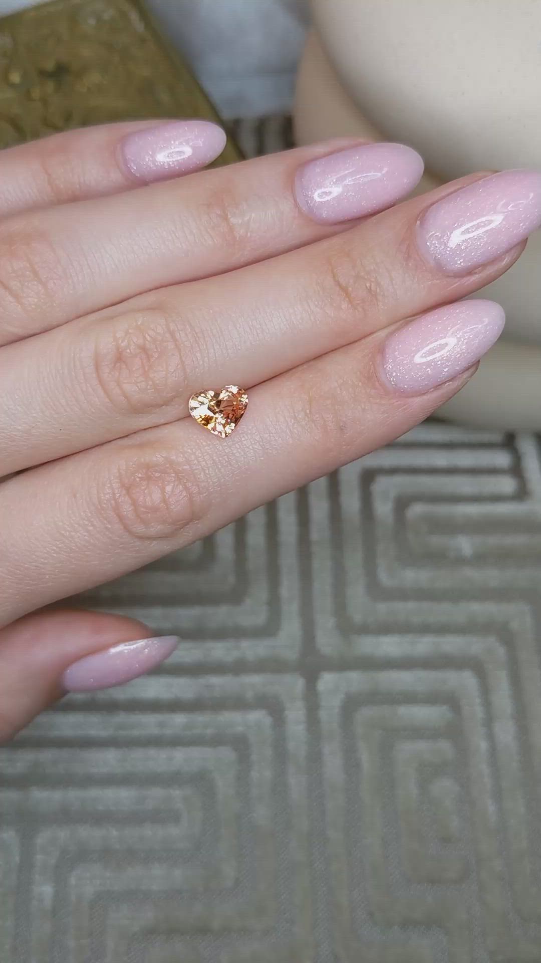 2.05 Ct. Padparadscha Sapphire from Ceylon (Sri Lanka) Size Video