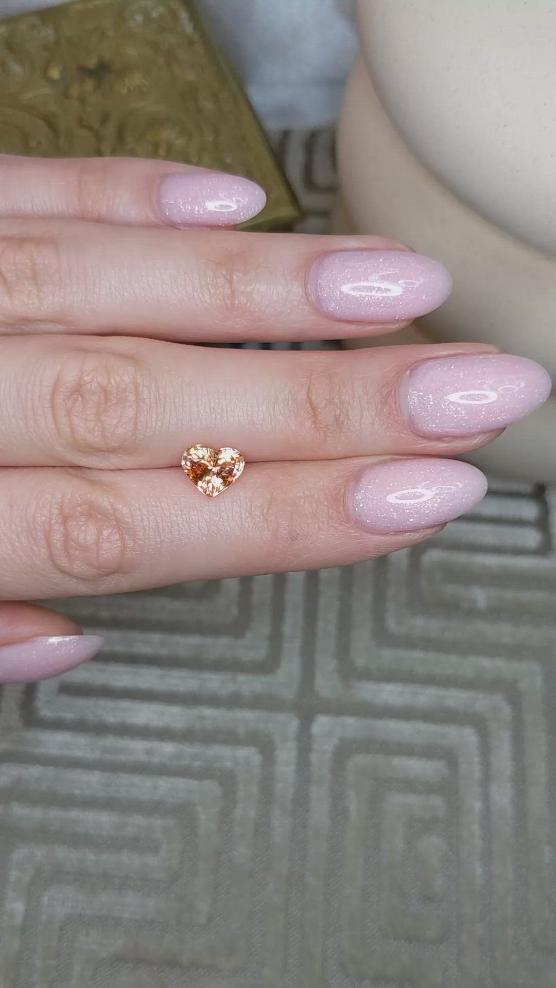 2.05 Ct. Padparadscha Sapphire from Ceylon (Sri Lanka) Size Video