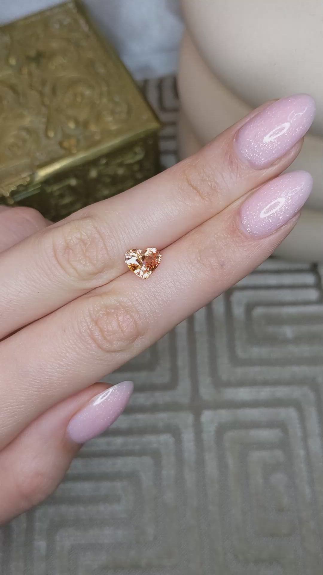 2.05 Ct. Padparadscha Sapphire from Ceylon (Sri Lanka) Size Video