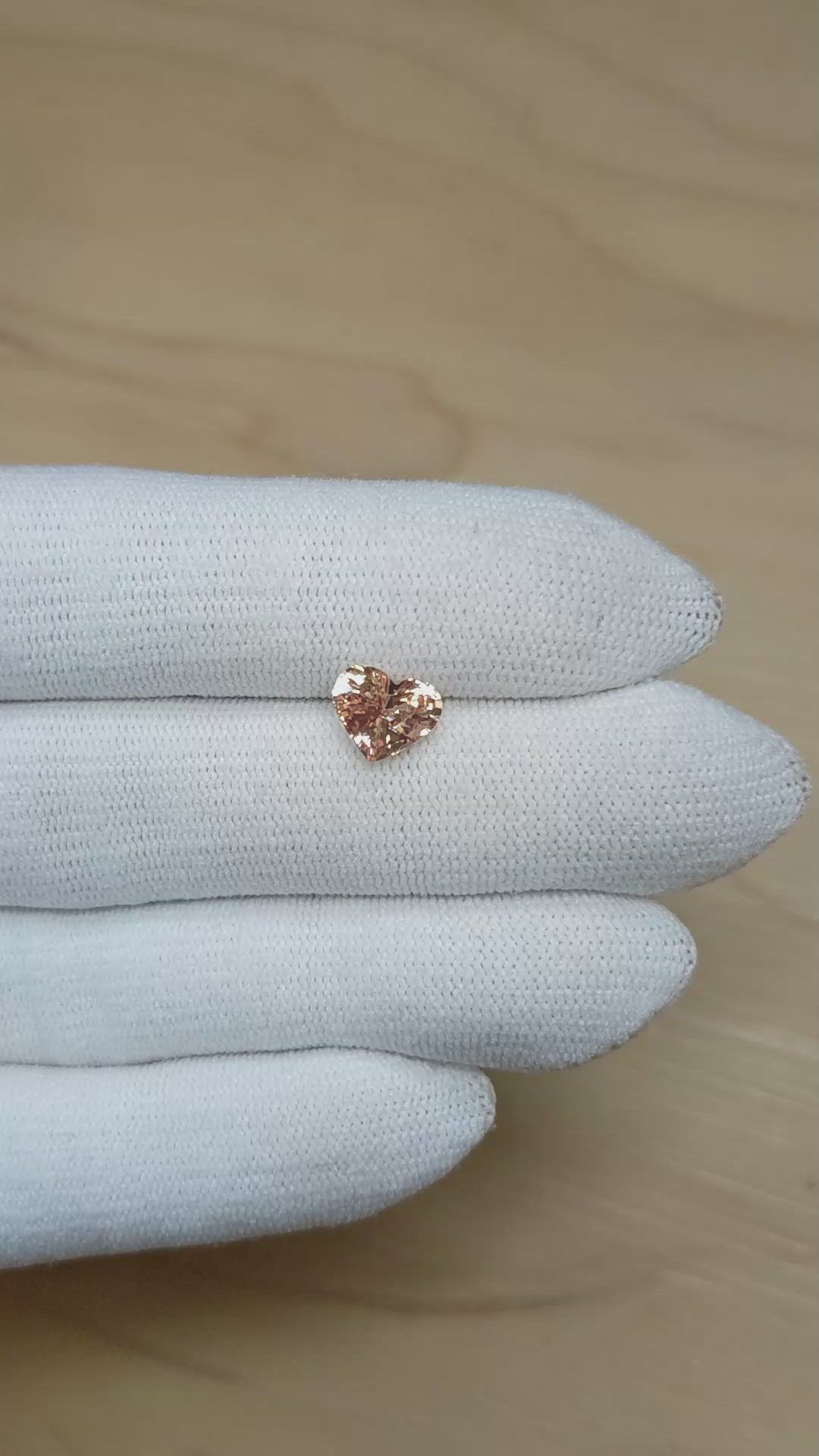 2.05 Ct. Padparadscha Sapphire from Ceylon (Sri Lanka) Size Video