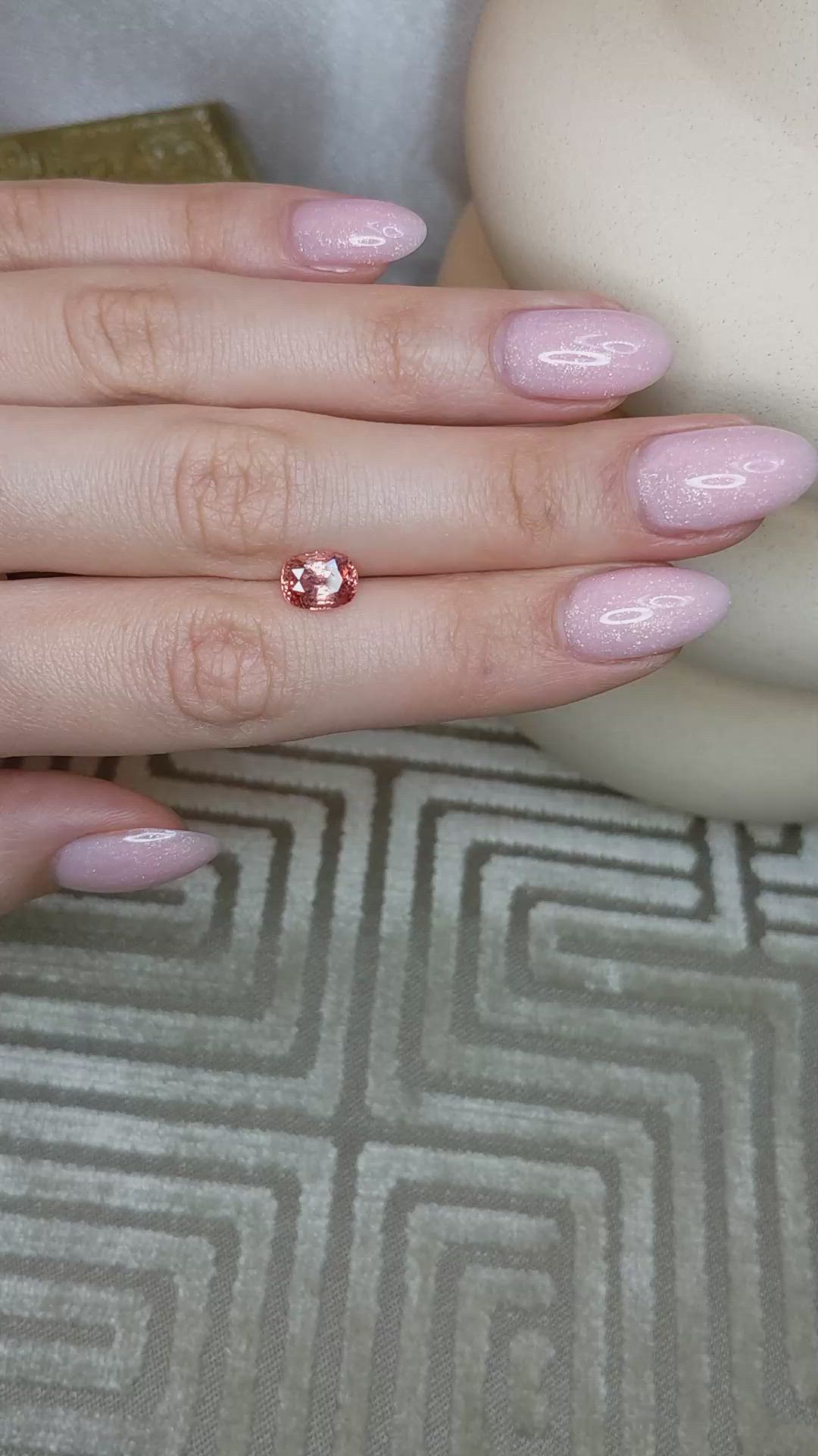 2.27 Ct. Padparadscha Sapphire from Ceylon (Sri Lanka) Size Video