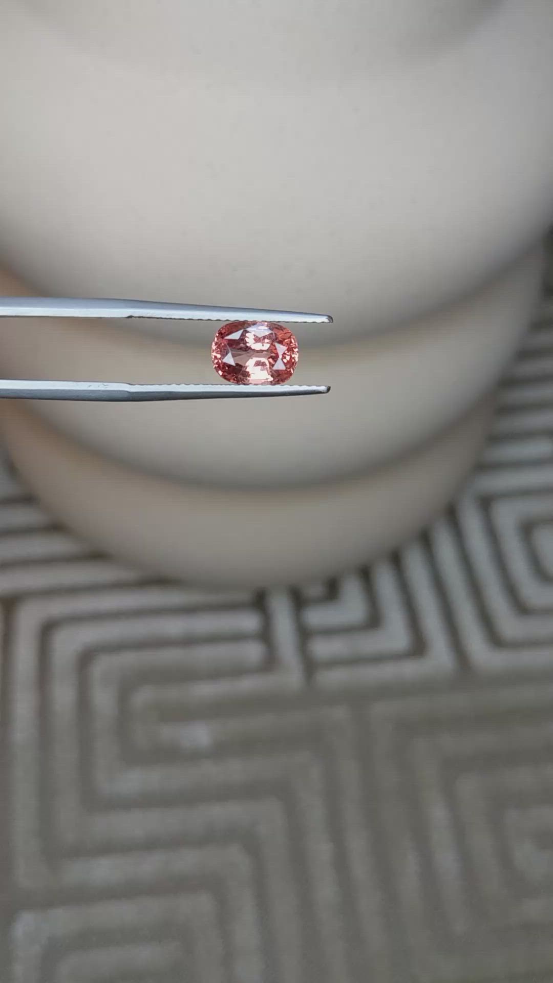 2.27 Ct. Padparadscha Sapphire from Ceylon (Sri Lanka) Size Video