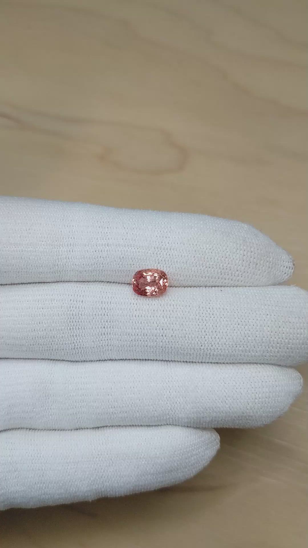 2.27 Ct. Padparadscha Sapphire from Ceylon (Sri Lanka) Size Video