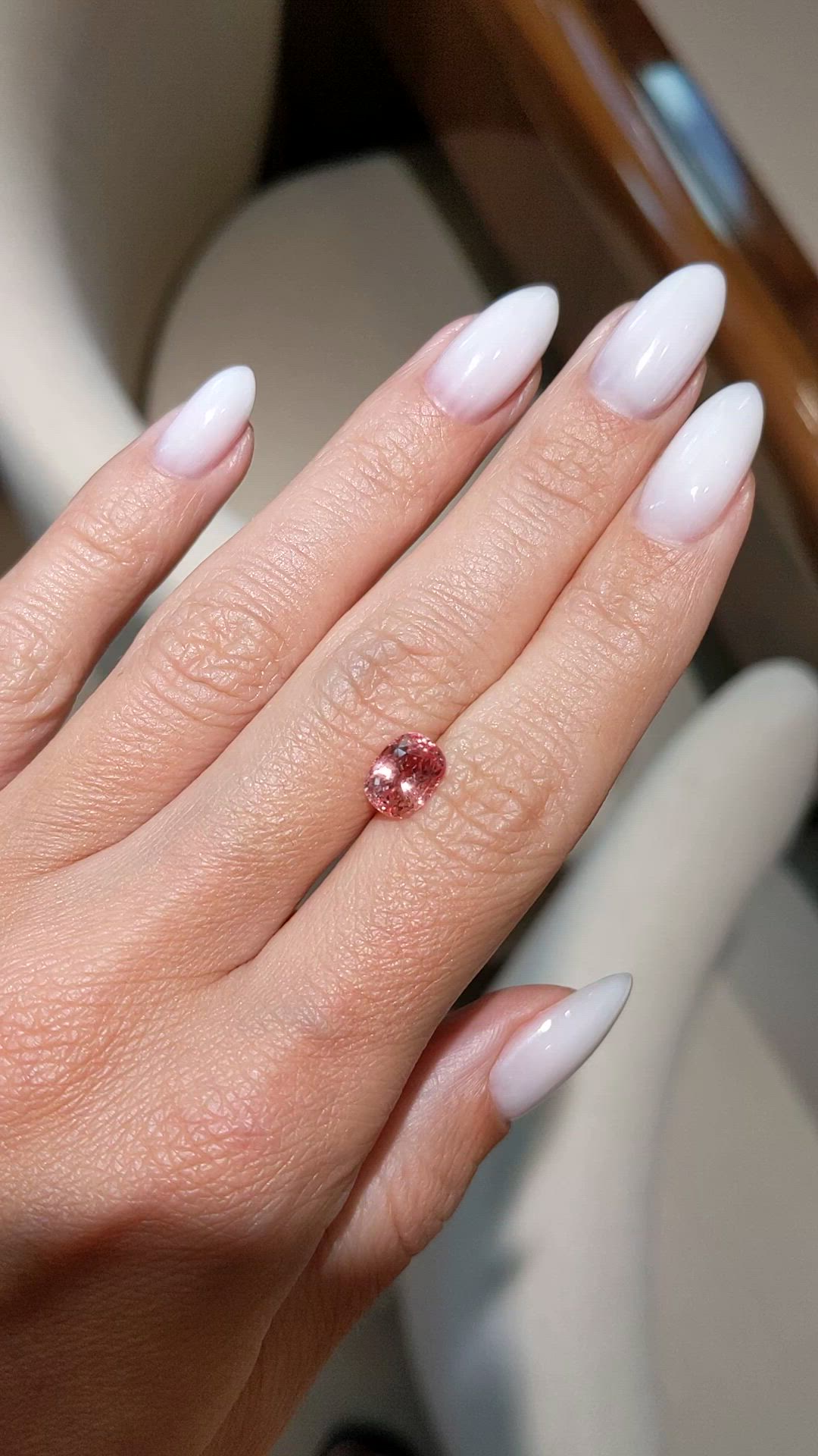 2.27 Ct. Padparadscha Sapphire from Ceylon (Sri Lanka) Size Video