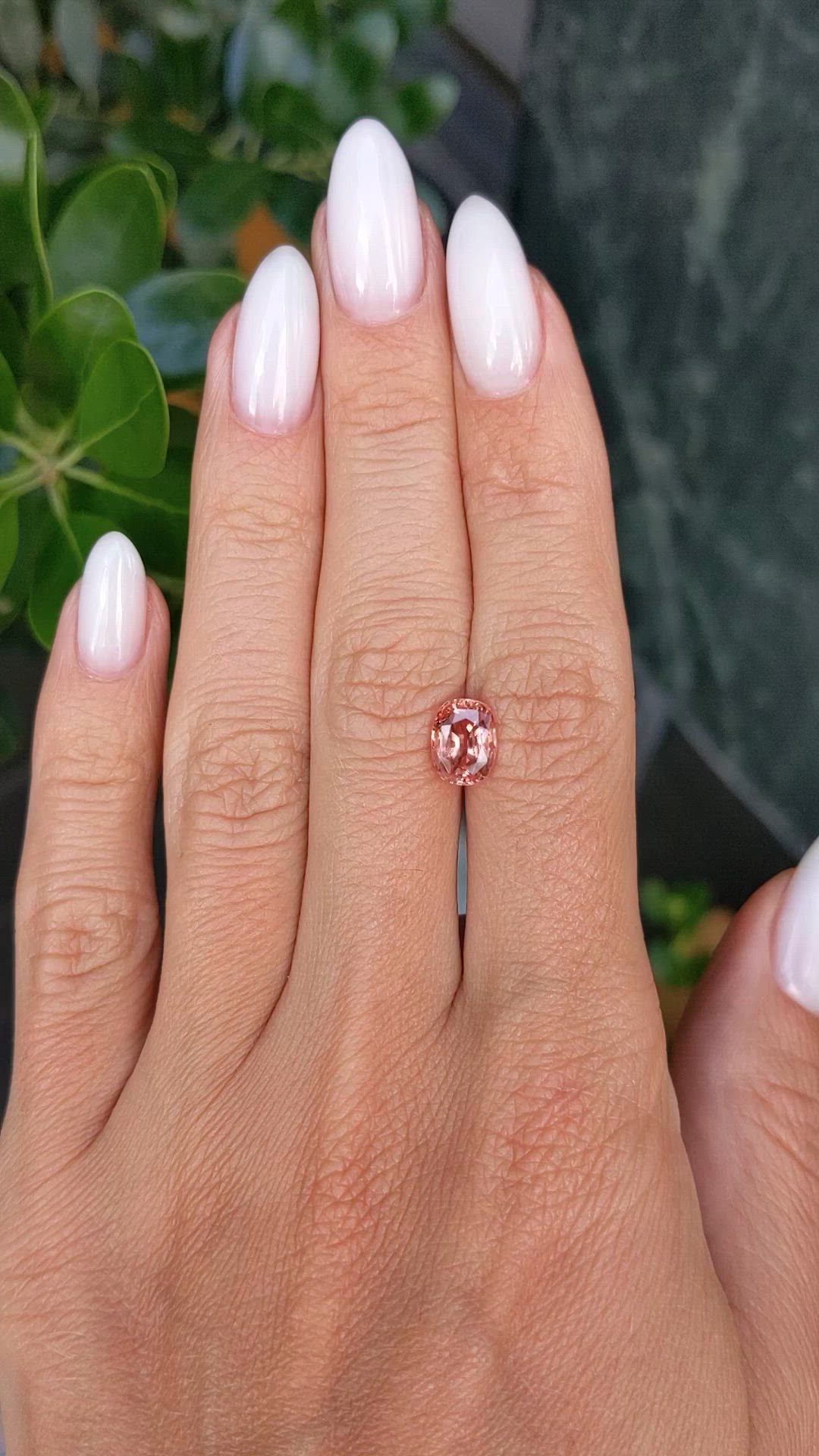 2.27 Ct. Padparadscha Sapphire from Ceylon (Sri Lanka) Size Video