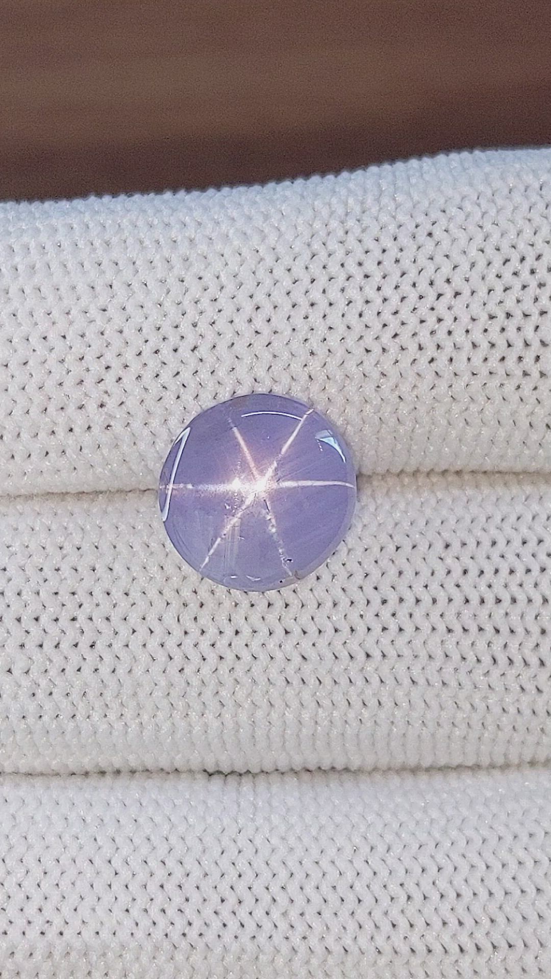 7.98 Ct. Bluish Purple Star Sapphire from Ceylon (Sri Lanka) Size Video
