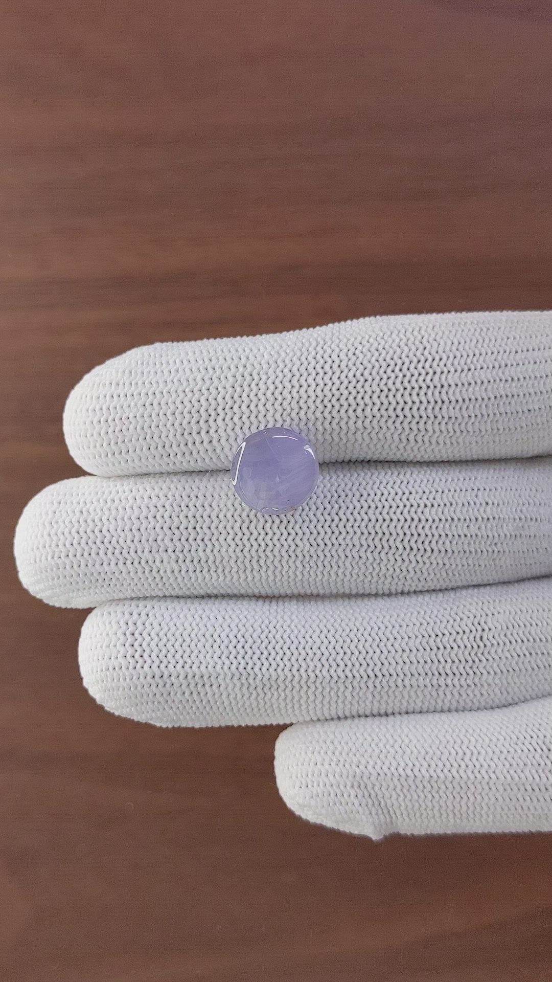 7.98 Ct. Bluish Purple Star Sapphire from Ceylon (Sri Lanka) Size Video