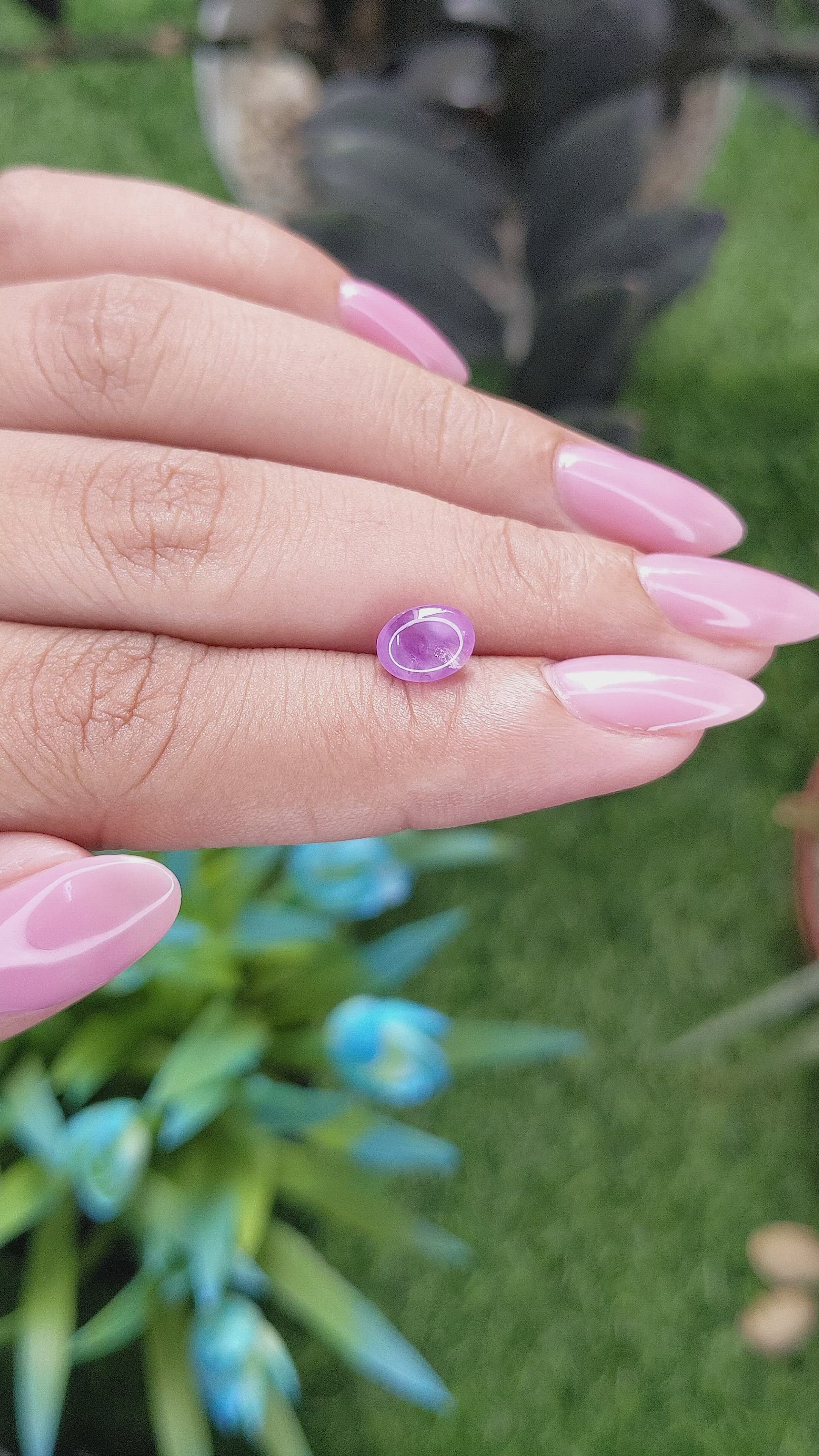 1.83 Ct. Pink Star Sapphire from Ceylon (Sri Lanka) Size Video
