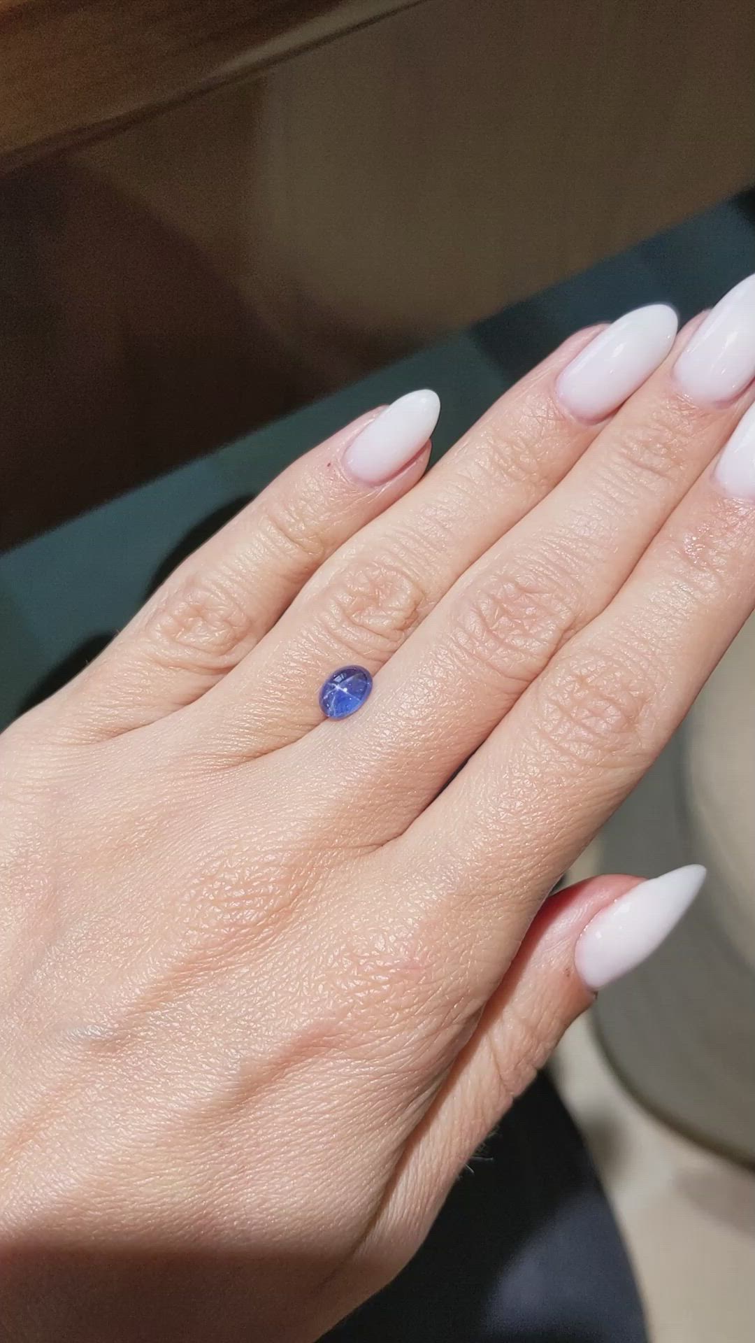 1.73 Ct. Blue Star Sapphire from Ceylon (Sri Lanka) Size Video