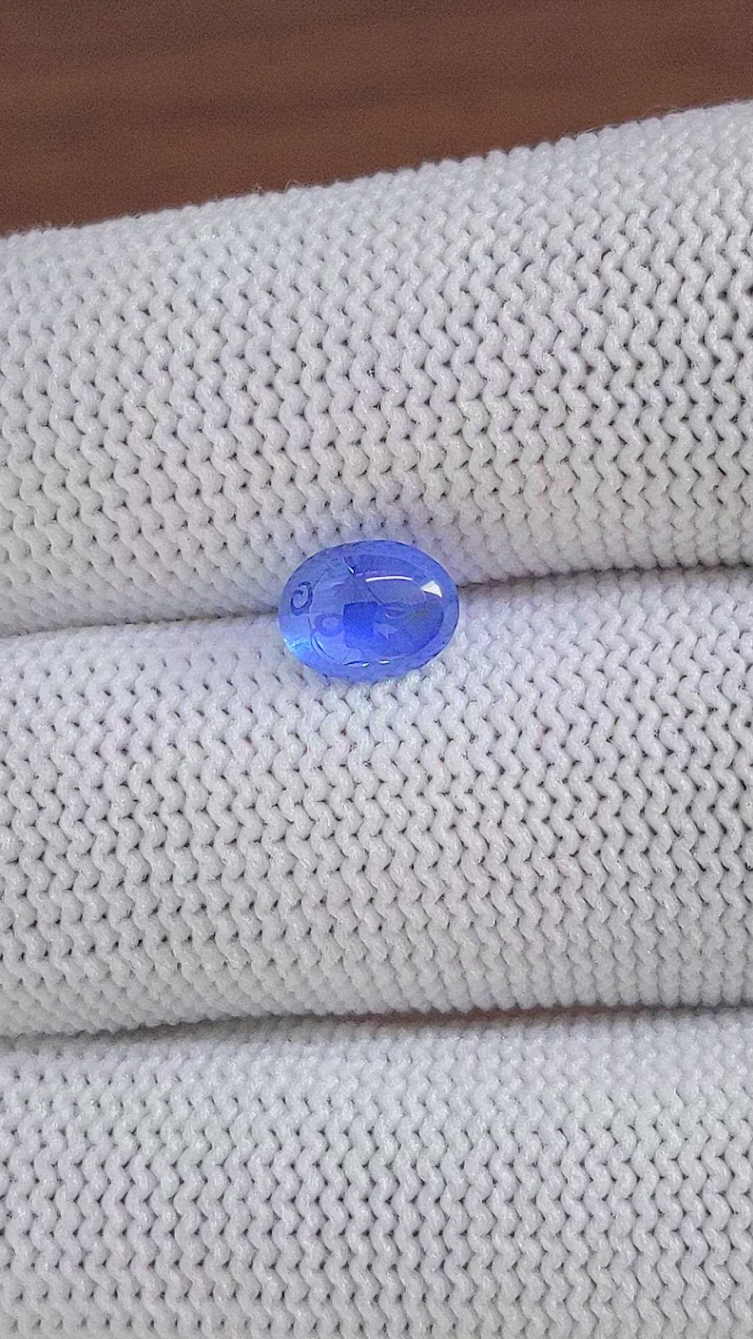 1.73 Ct. Blue Star Sapphire from Ceylon (Sri Lanka) Size Video