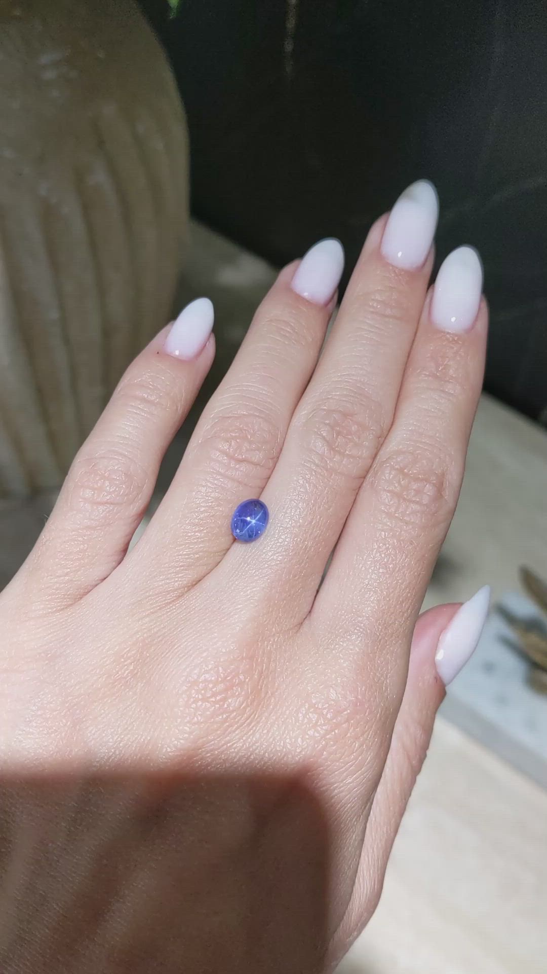 1.73 Ct. Blue Star Sapphire from Ceylon (Sri Lanka) Size Video