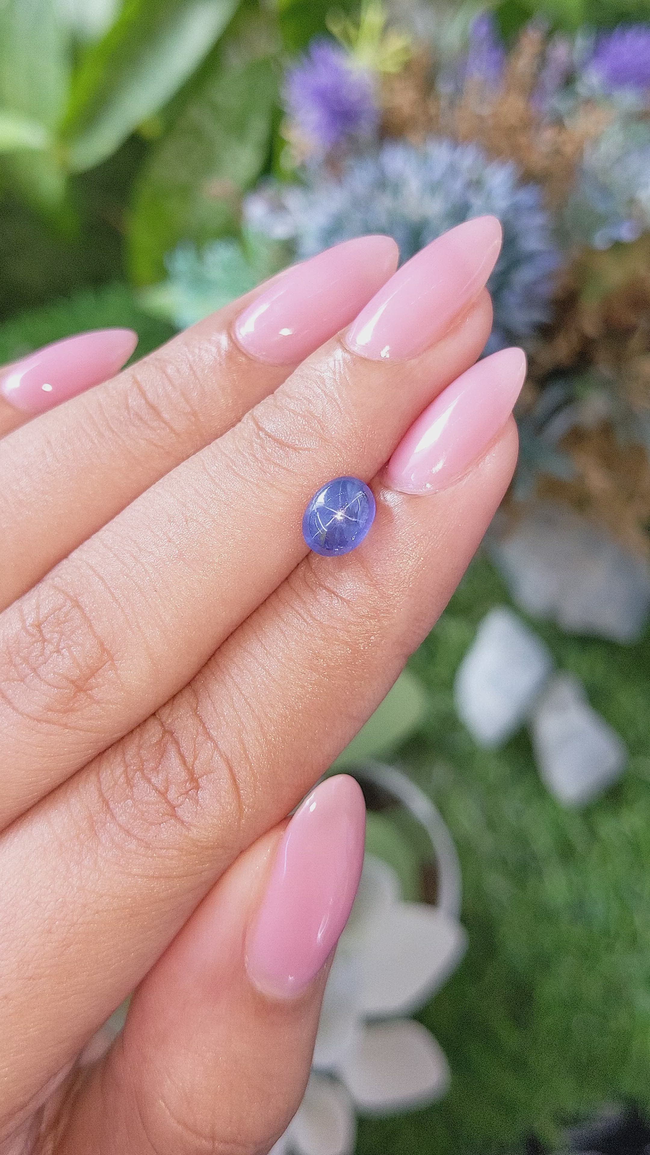 1.73 Ct. Blue Star Sapphire from Ceylon (Sri Lanka) Size Video