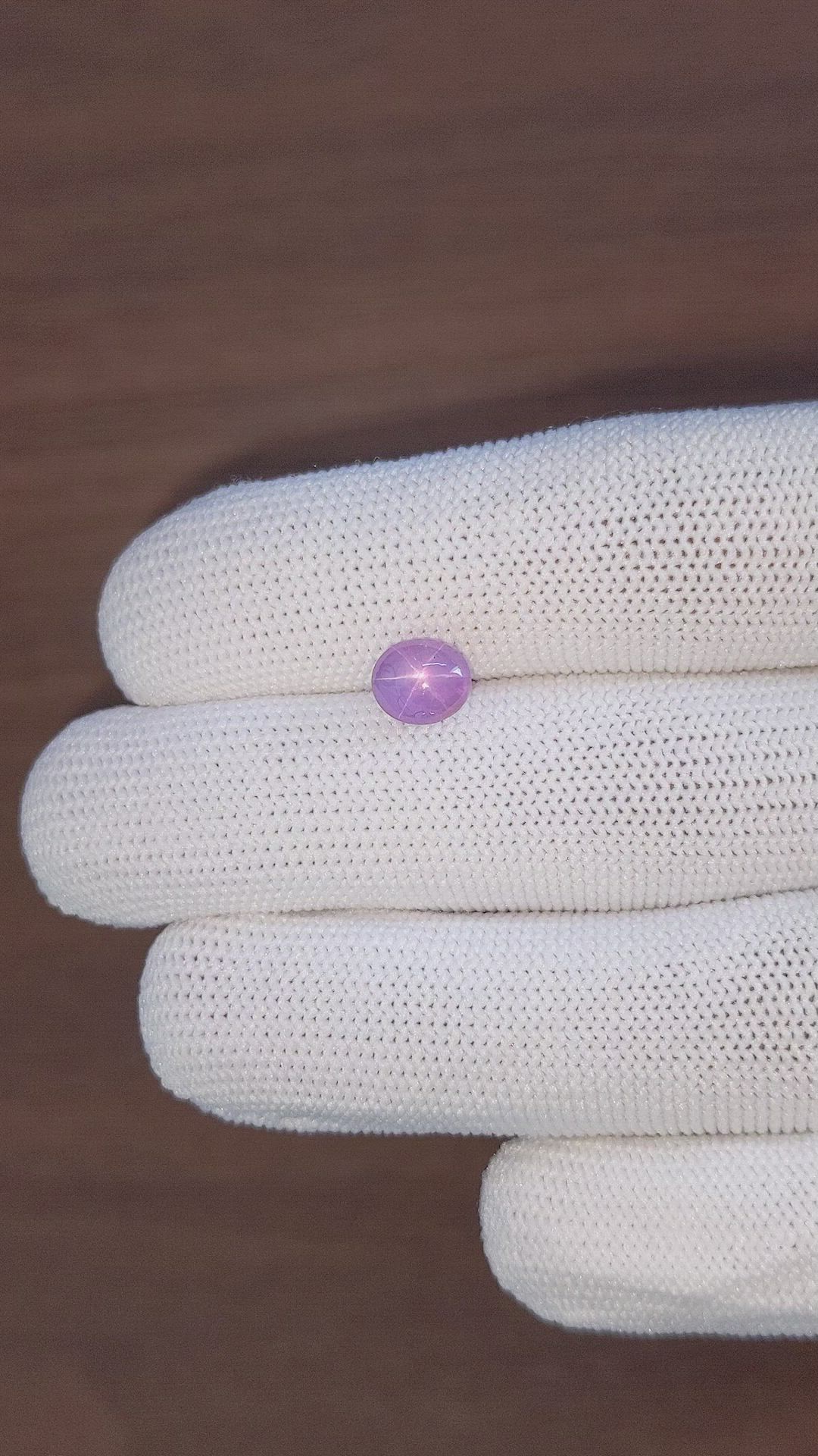 2.62 Ct. Pinkish Purple Star Sapphire from Ceylon (Sri Lanka) Size Video