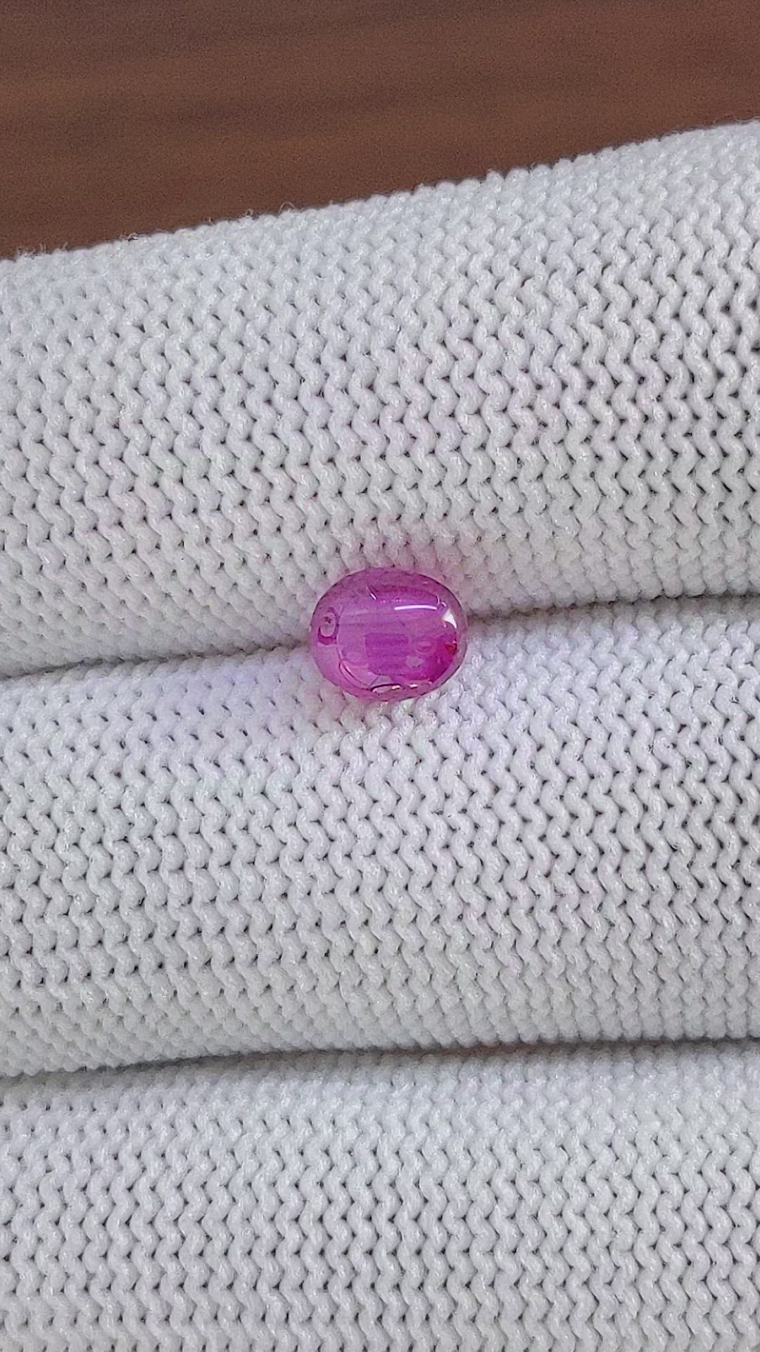 1.77 Ct. Purplish Pink Star Sapphire from Ceylon (Sri Lanka) Size Video