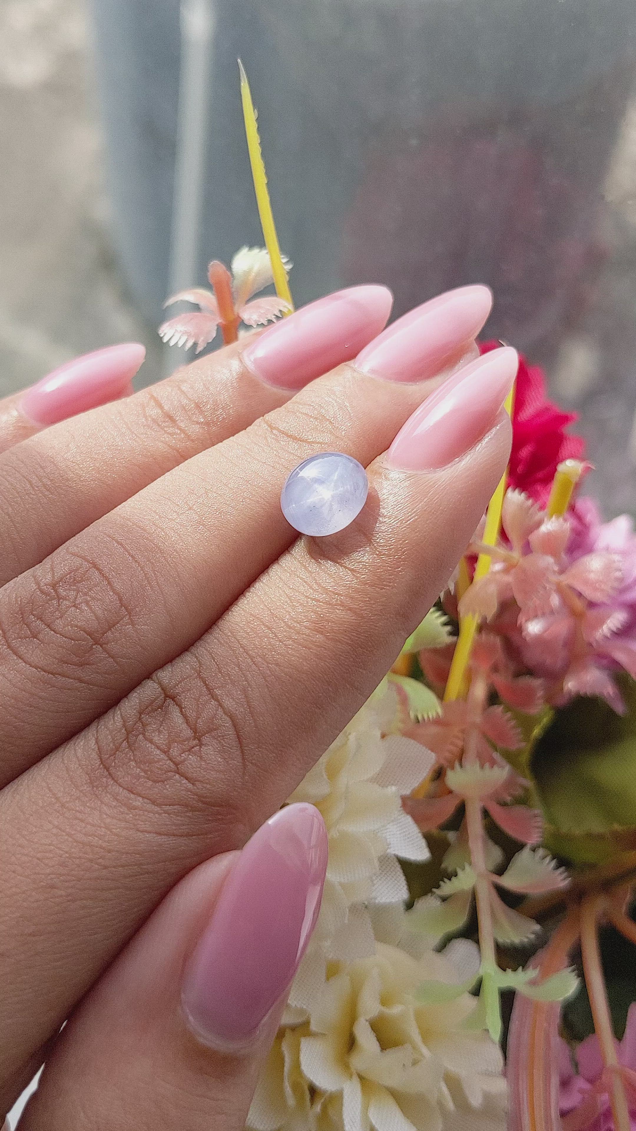 3.45 Ct. Blue Star Sapphire from Ceylon (Sri Lanka) Size Video