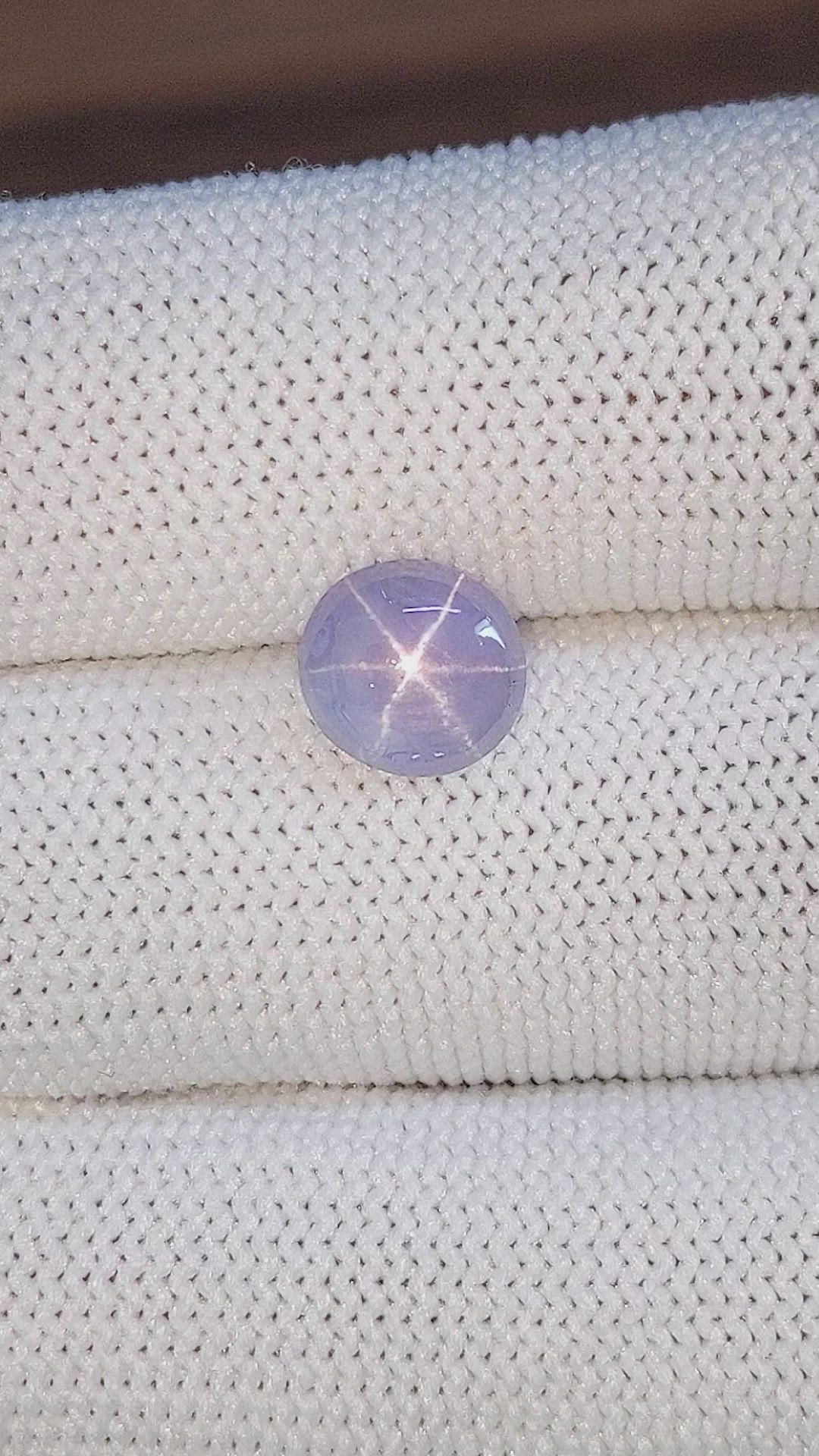 2.82 Ct. Bluish Purple Star Sapphire from Ceylon (Sri Lanka) Size Video