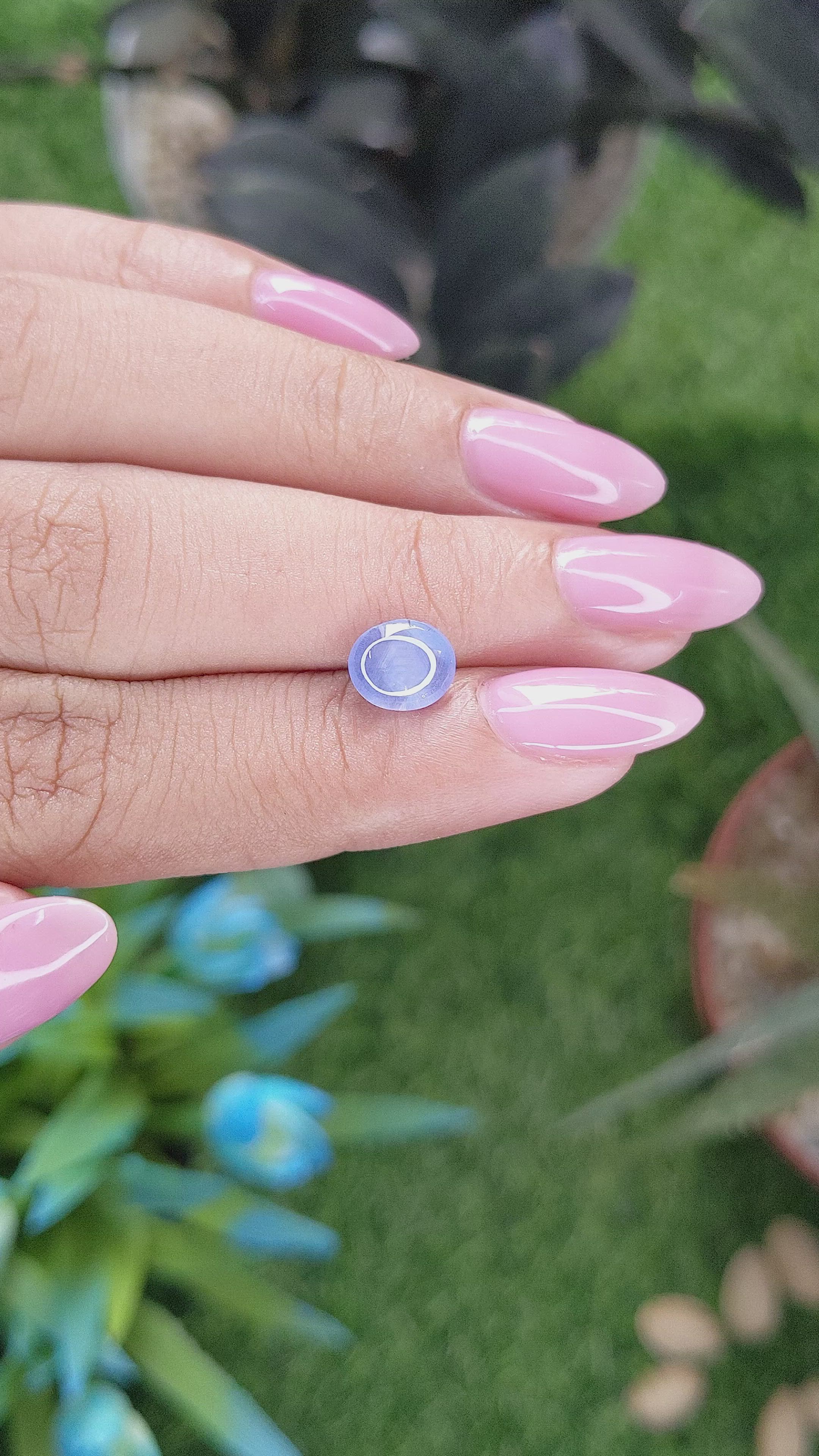 2.11 Ct. Blue Star Sapphire from Ceylon (Sri Lanka) Size Video