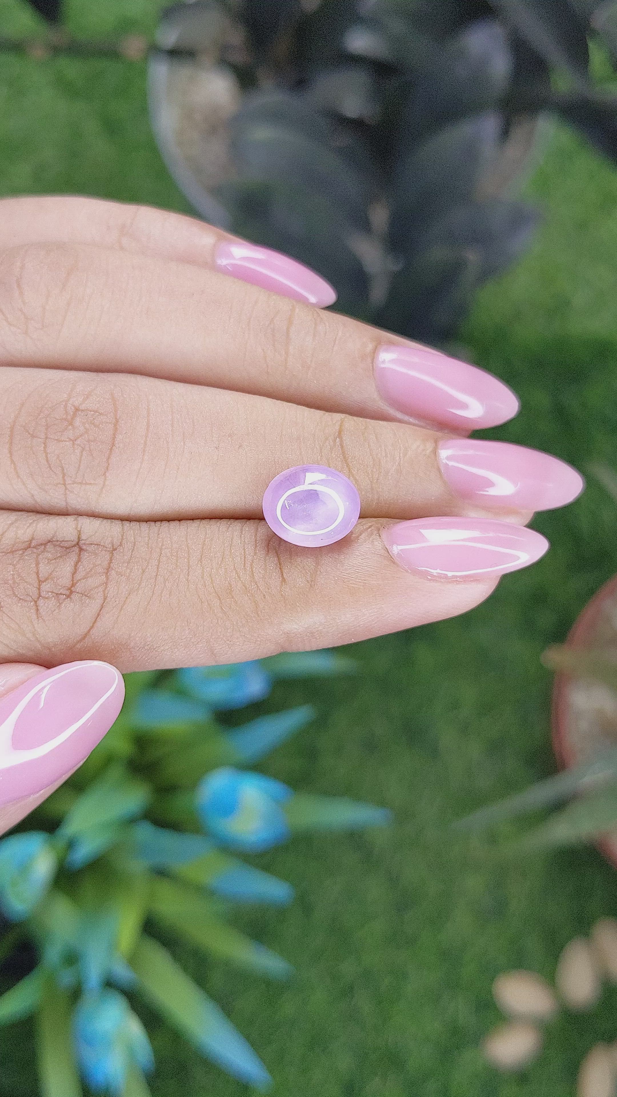 5.04 Ct. Purplish Pink Star Sapphire from Ceylon (Sri Lanka) Size Video