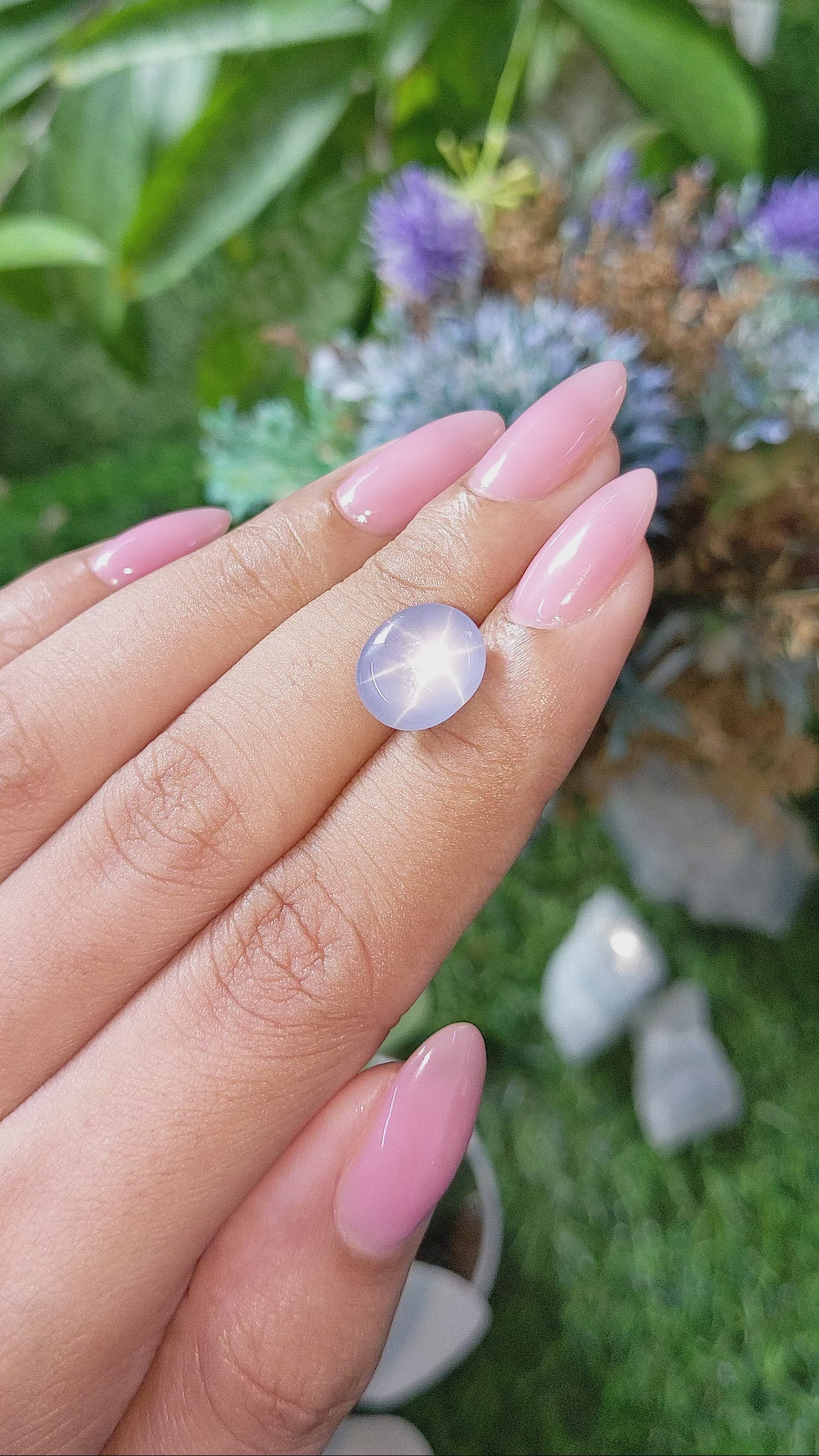 5.05 Ct. Blue Star Sapphire from Ceylon (Sri Lanka) Size Video