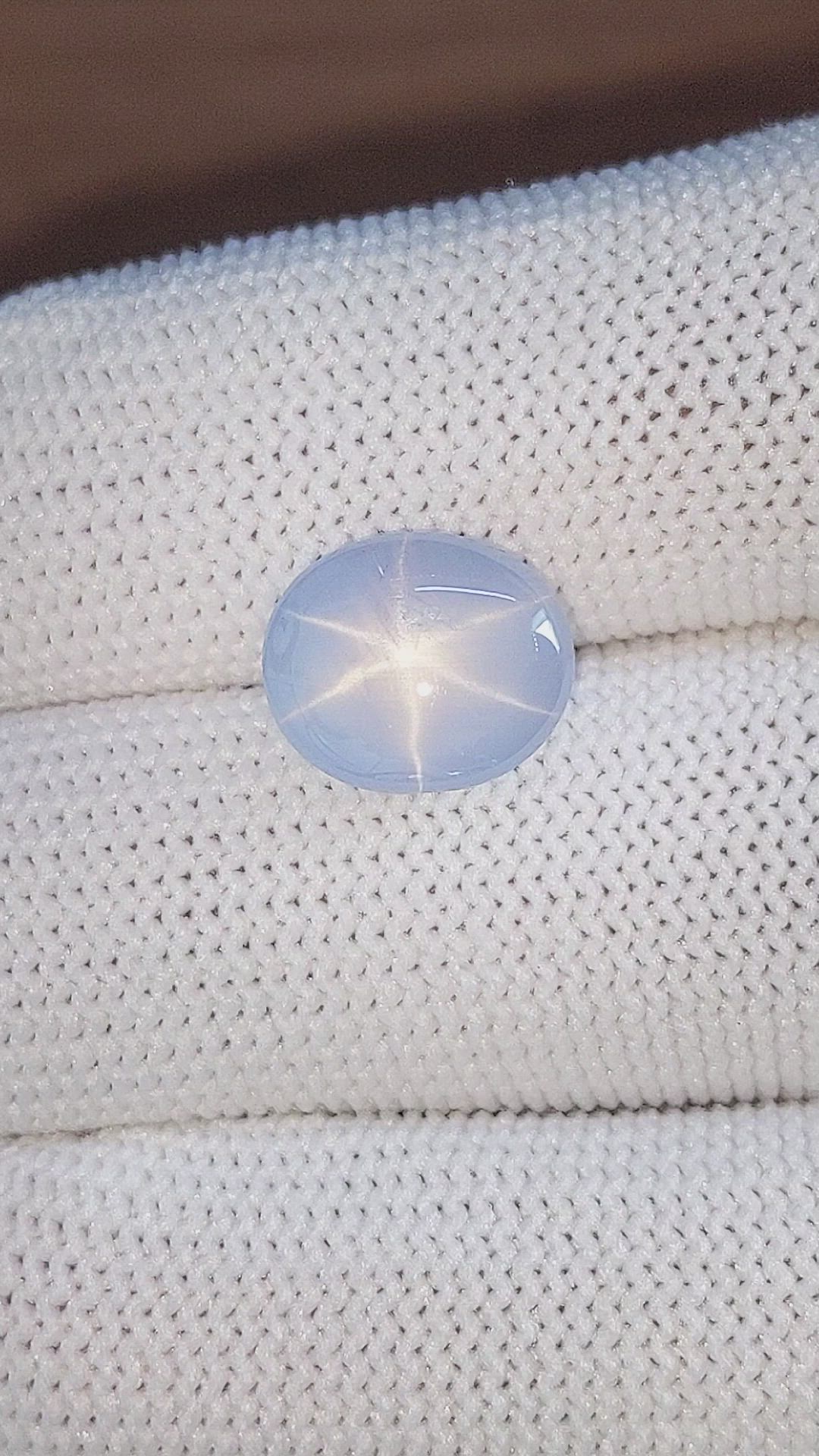 5.05 Ct. Blue Star Sapphire from Ceylon (Sri Lanka) Size Video