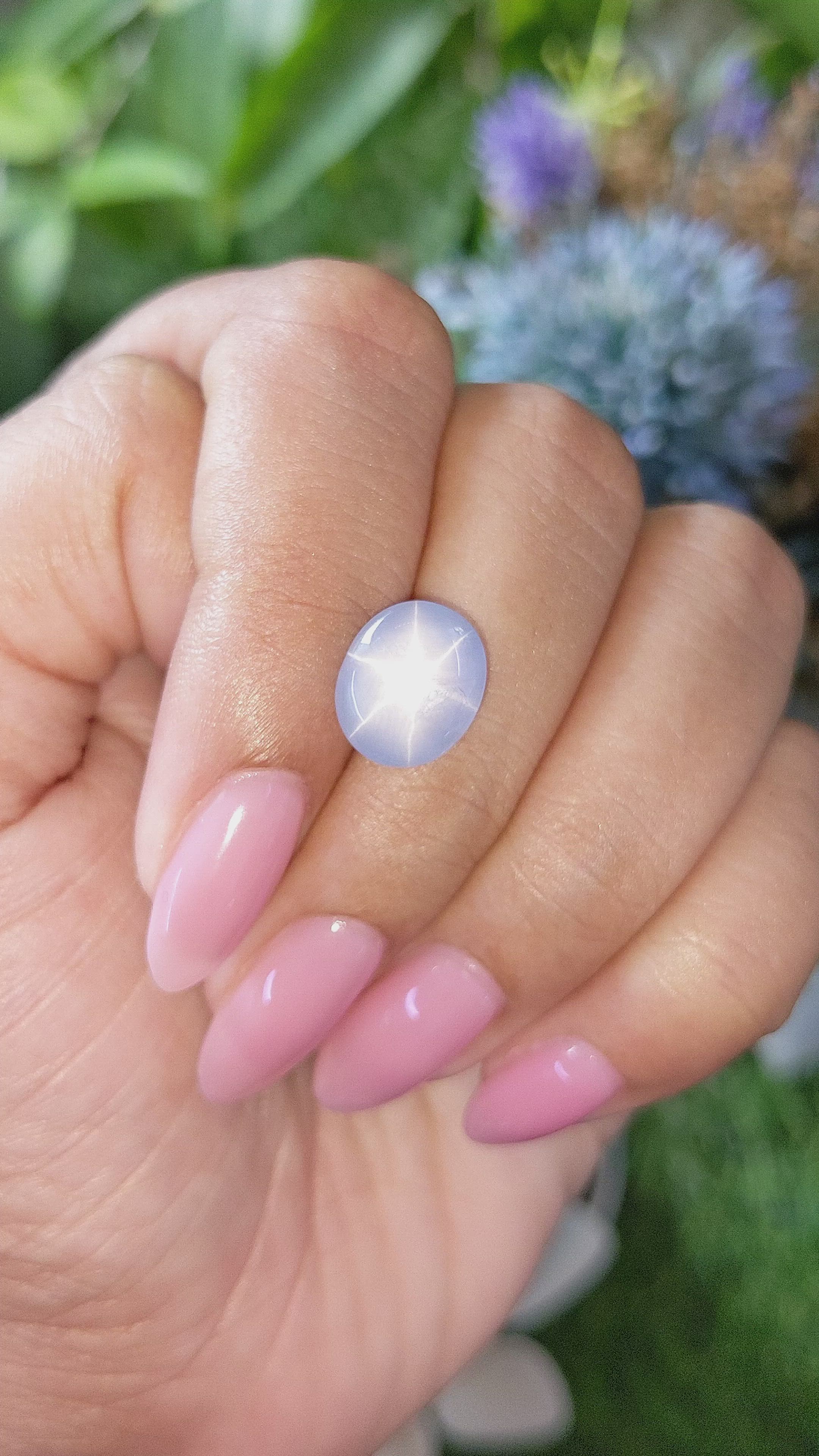 5.05 Ct. Blue Star Sapphire from Ceylon (Sri Lanka) Size Video