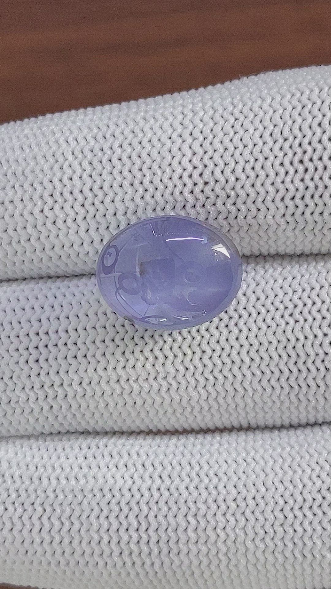 14.09 Ct. Purplish Blue Star Sapphire from Ceylon (Sri Lanka) Size Video