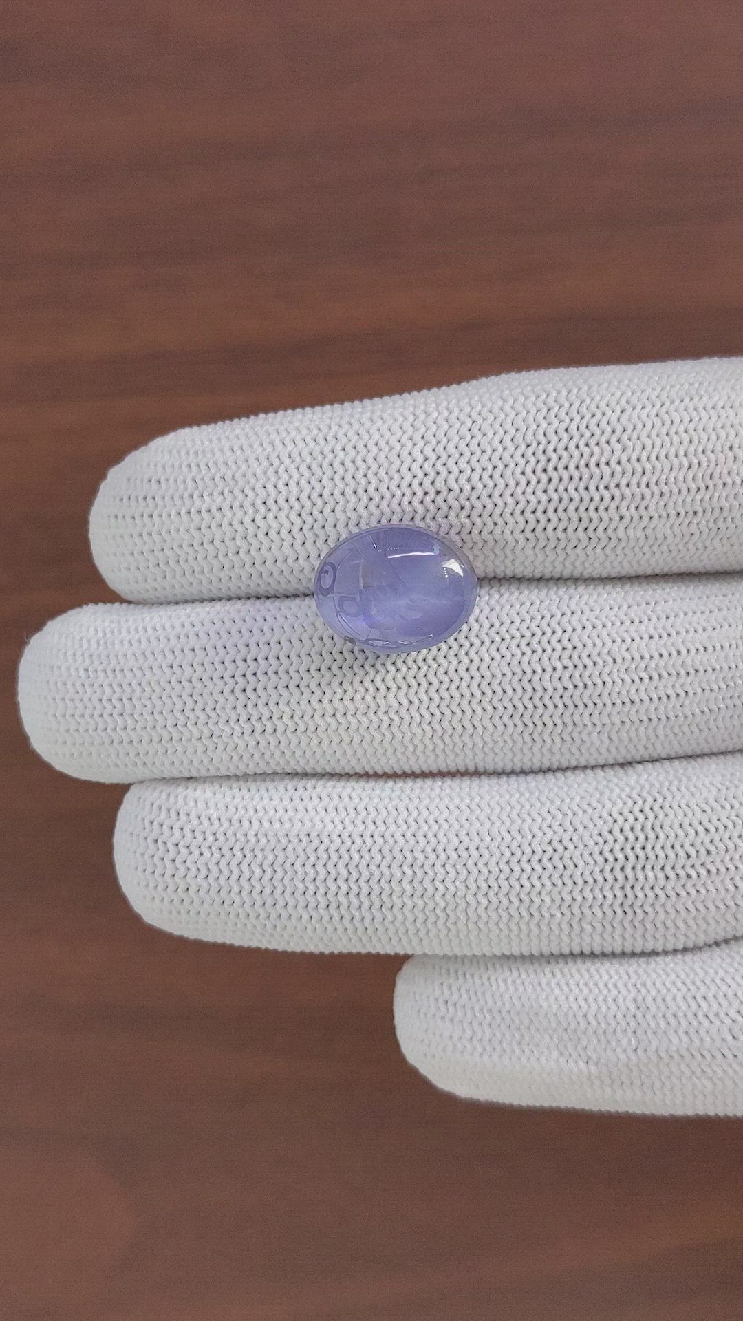 14.09 Ct. Purplish Blue Star Sapphire from Ceylon (Sri Lanka) Size Video
