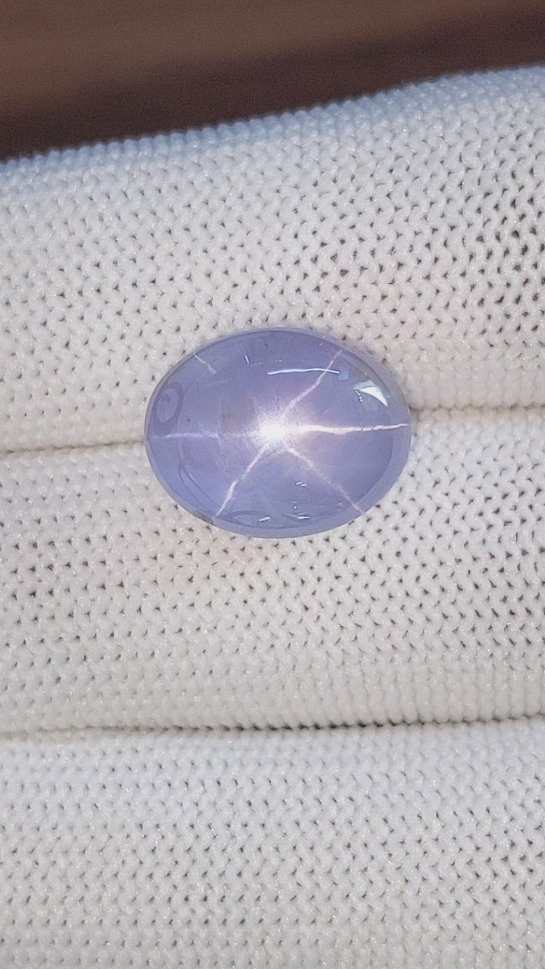 14.09 Ct. Purplish Blue Star Sapphire from Ceylon (Sri Lanka) Size Video