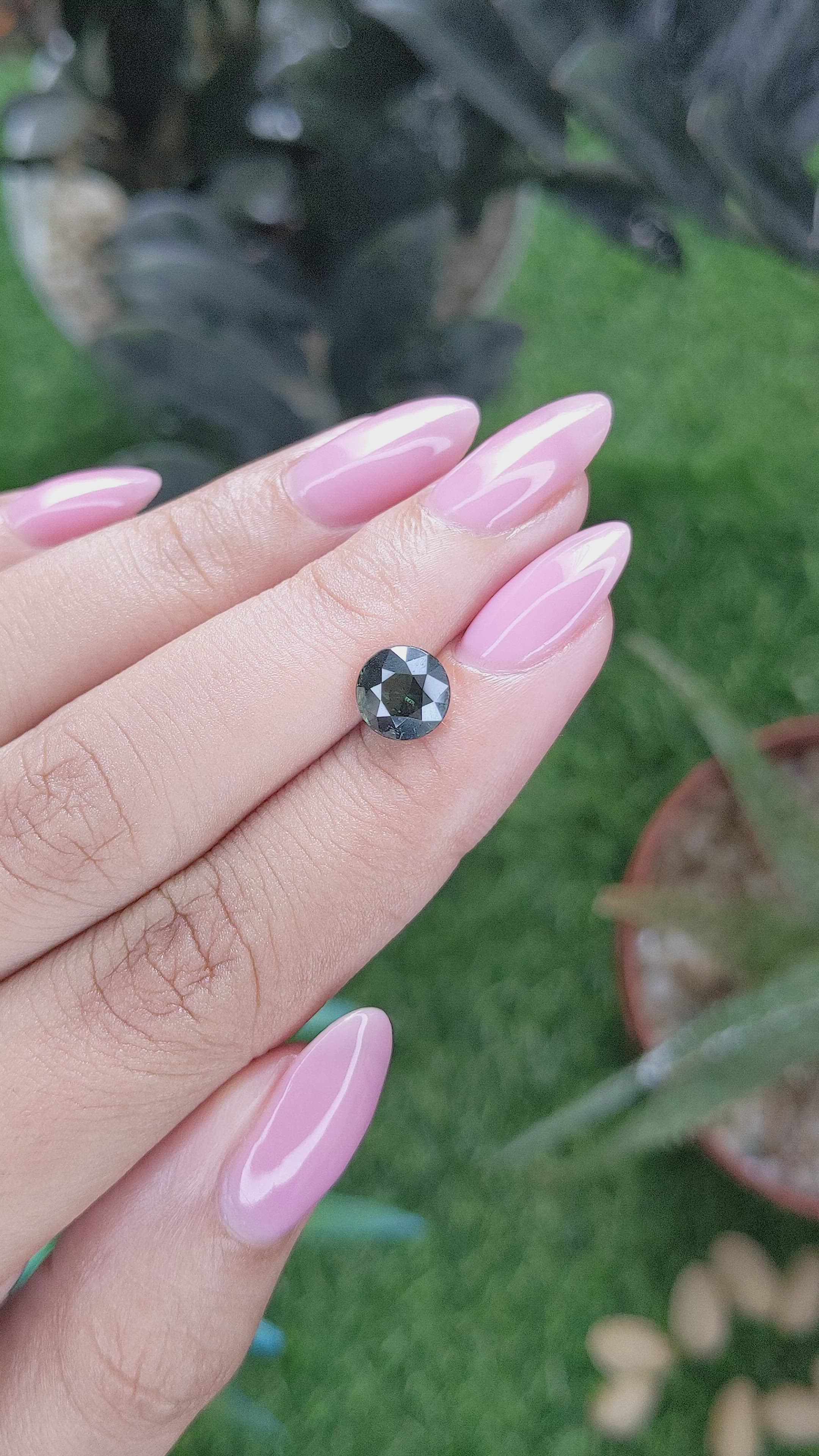 2.03 Ct. Green Sapphire from Ceylon (Sri Lanka) Size Video