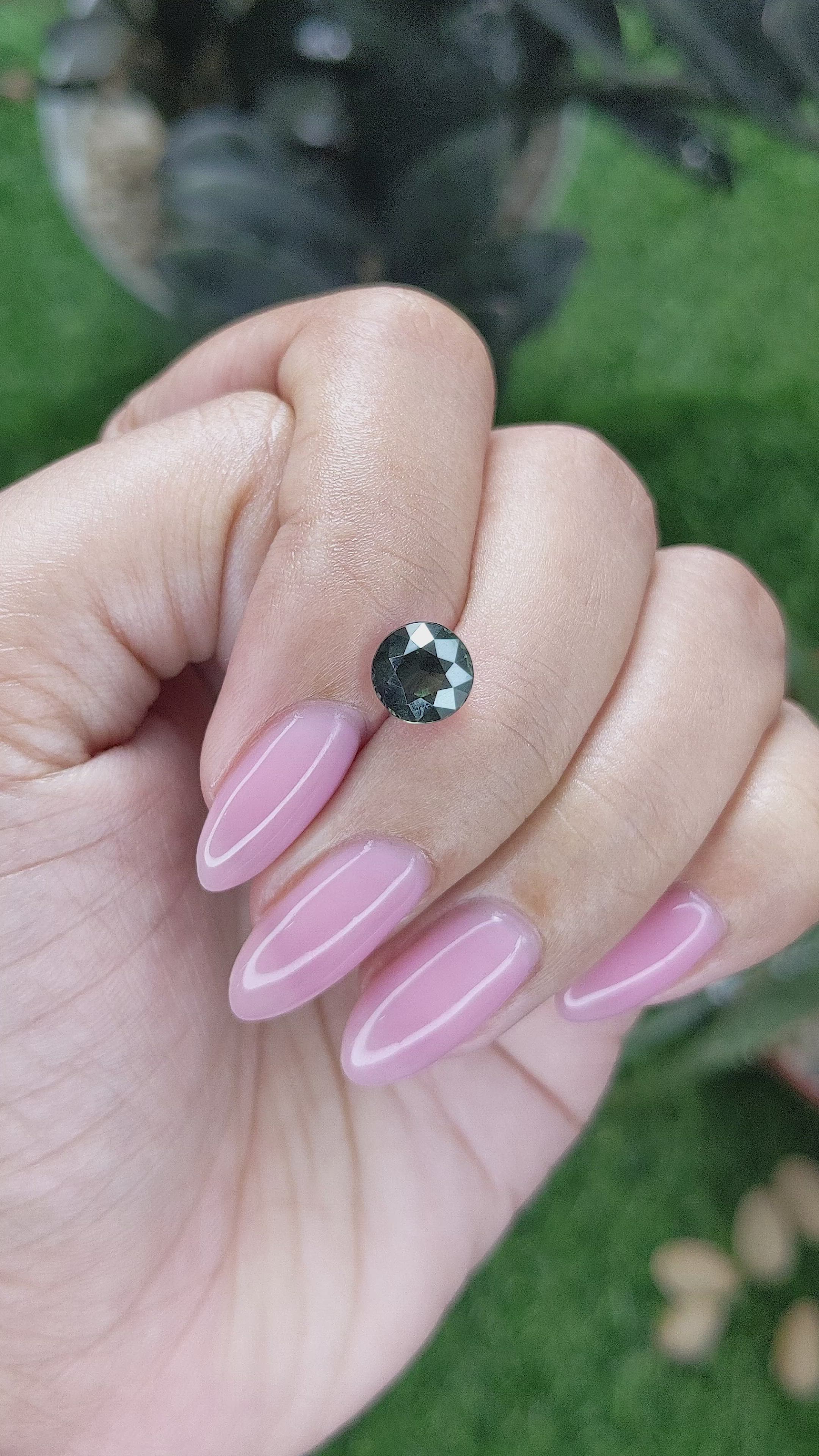 2.03 Ct. Green Sapphire from Ceylon (Sri Lanka) Size Video
