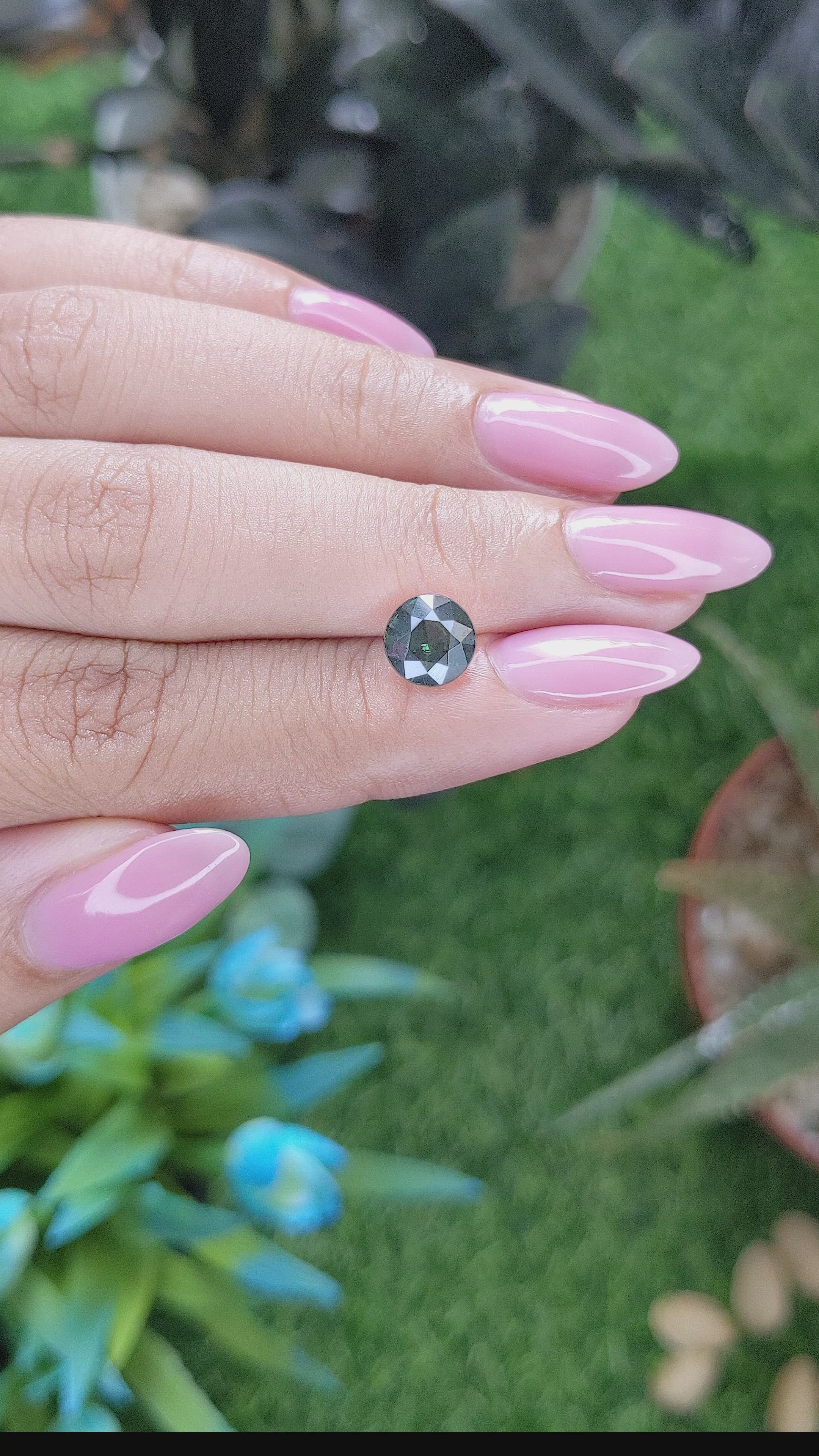2.03 Ct. Green Sapphire from Ceylon (Sri Lanka) Size Video