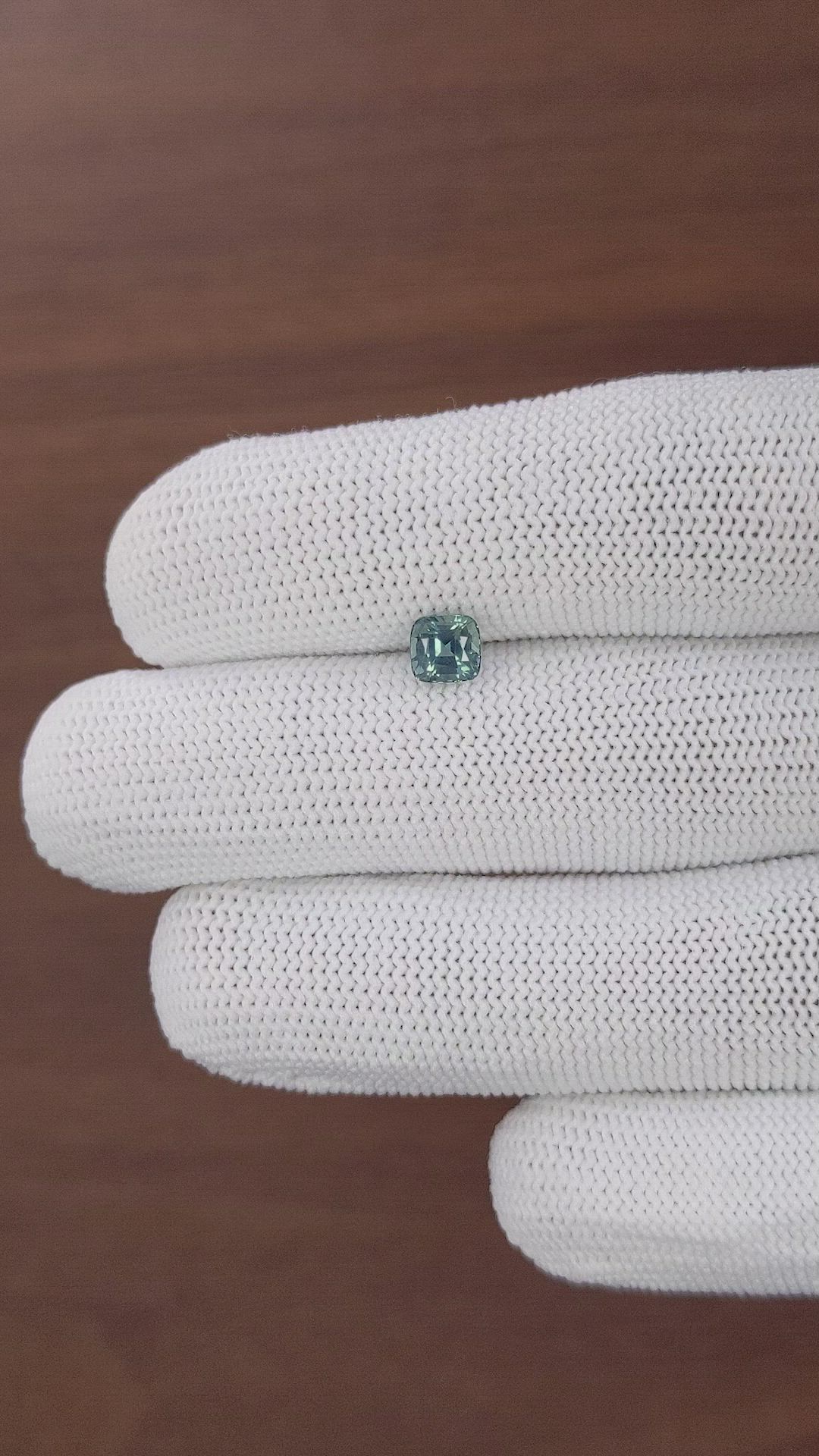 1.02 Ct. Bluish Green Sapphire from Ceylon (Sri Lanka) Size Video