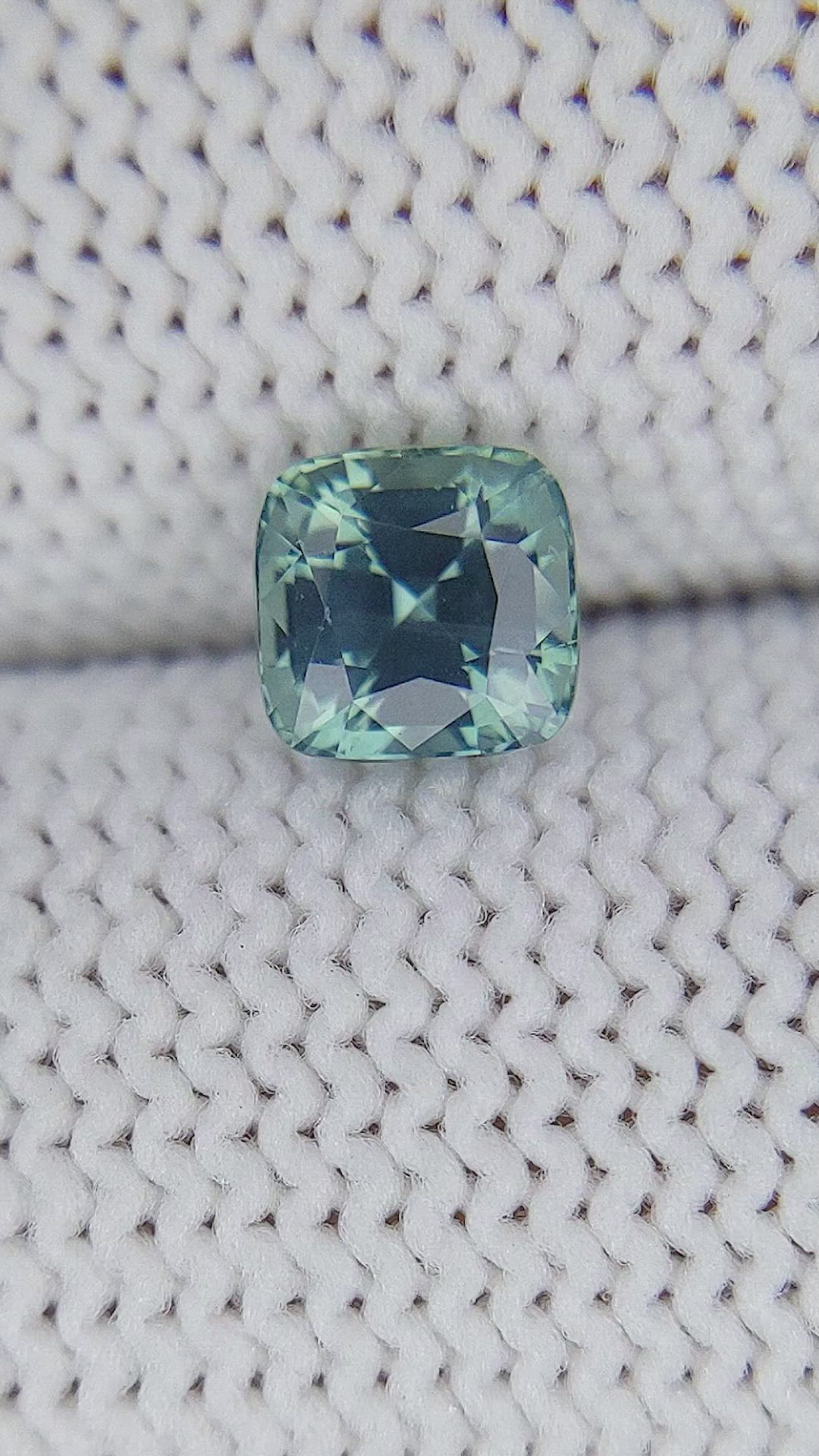 1.02 Ct. Bluish Green Sapphire from Ceylon (Sri Lanka) Size Video