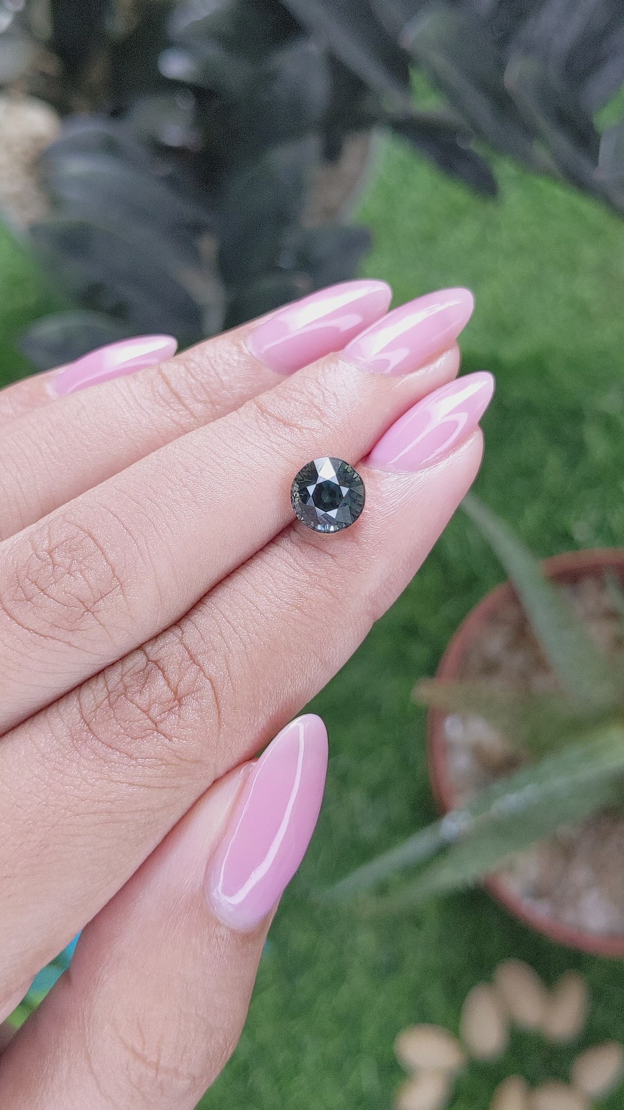 2.69 Ct. Bluish Green Sapphire from Tanzania Size Video