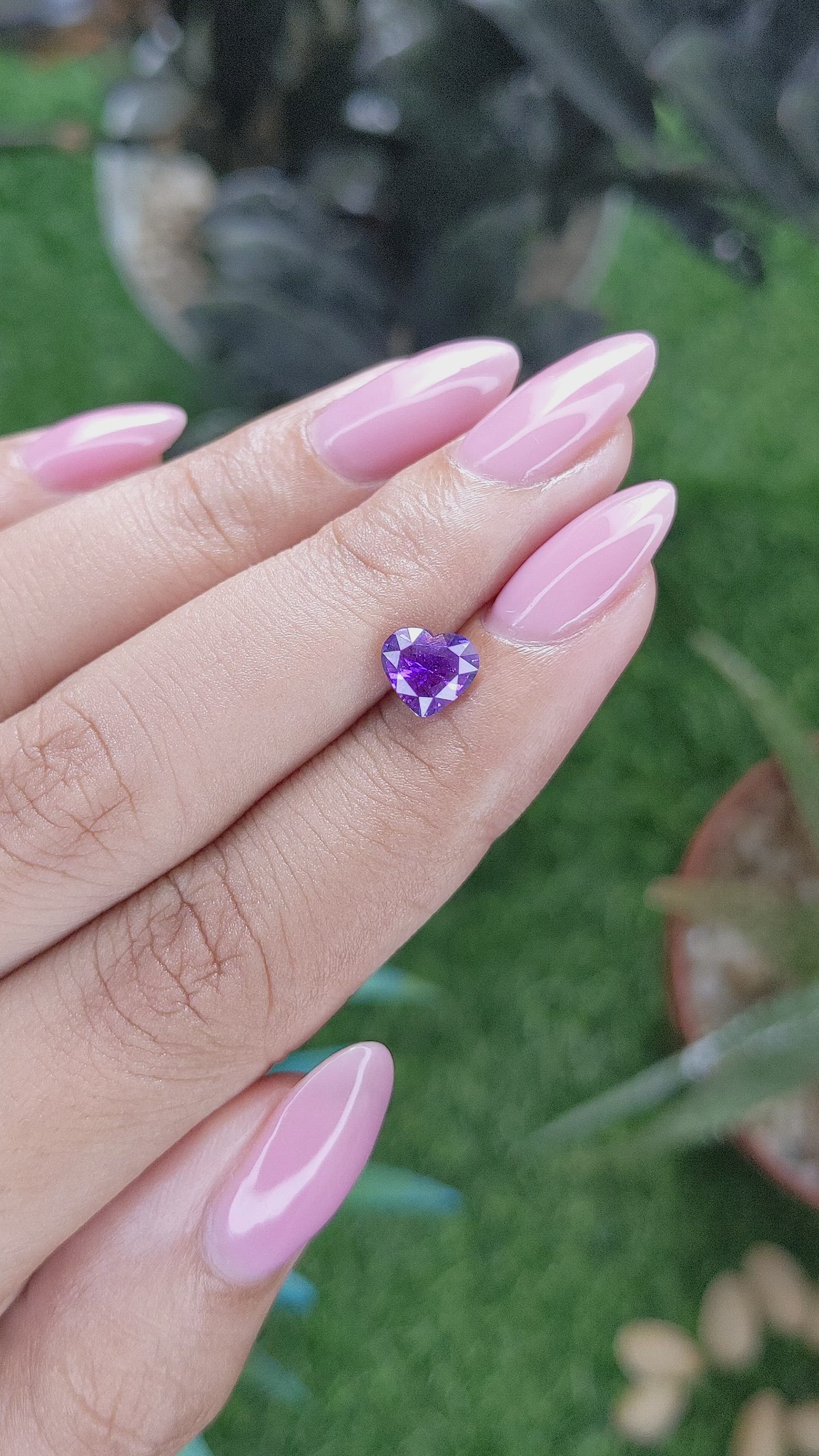 1.24 Ct. Purple Sapphire from Tanzania Size Video