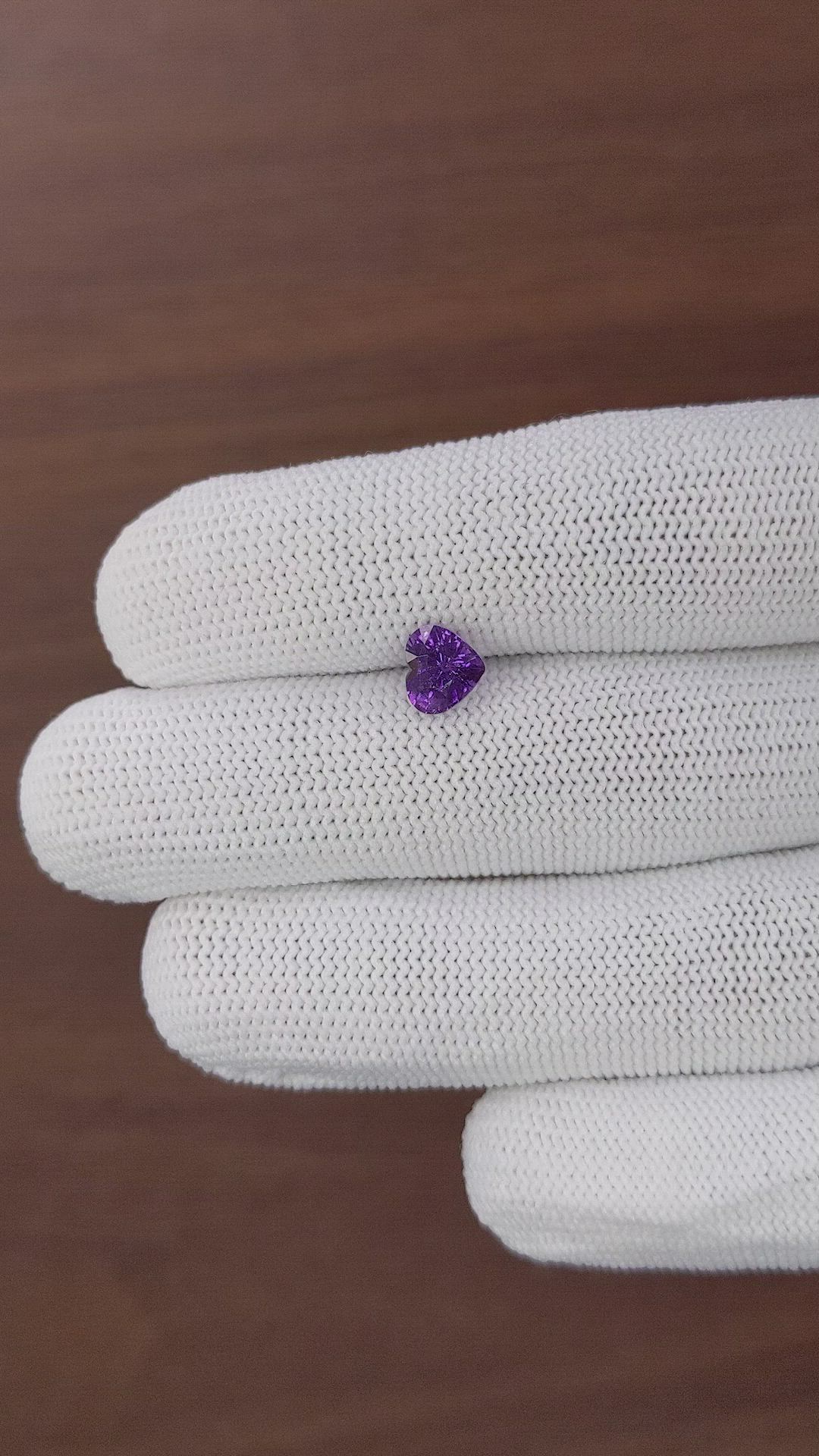 1.24 Ct. Purple Sapphire from Tanzania Size Video