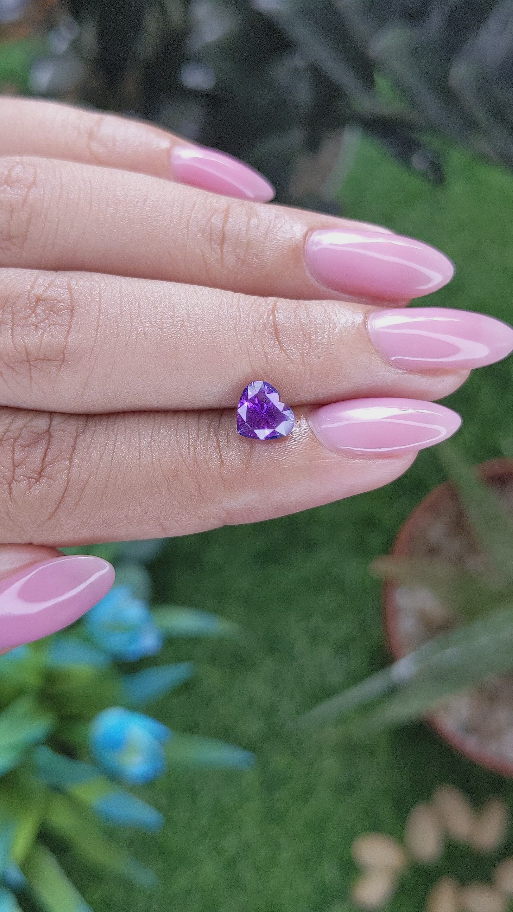 1.24 Ct. Purple Sapphire from Tanzania Size Video