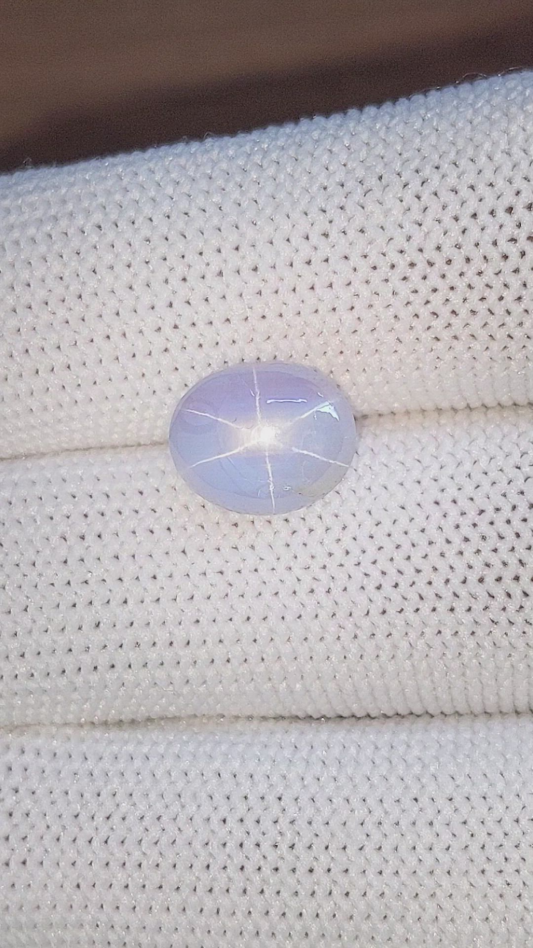 6.09 Ct. Bluish Grey Star Sapphire from Ceylon (Sri Lanka) Size Video